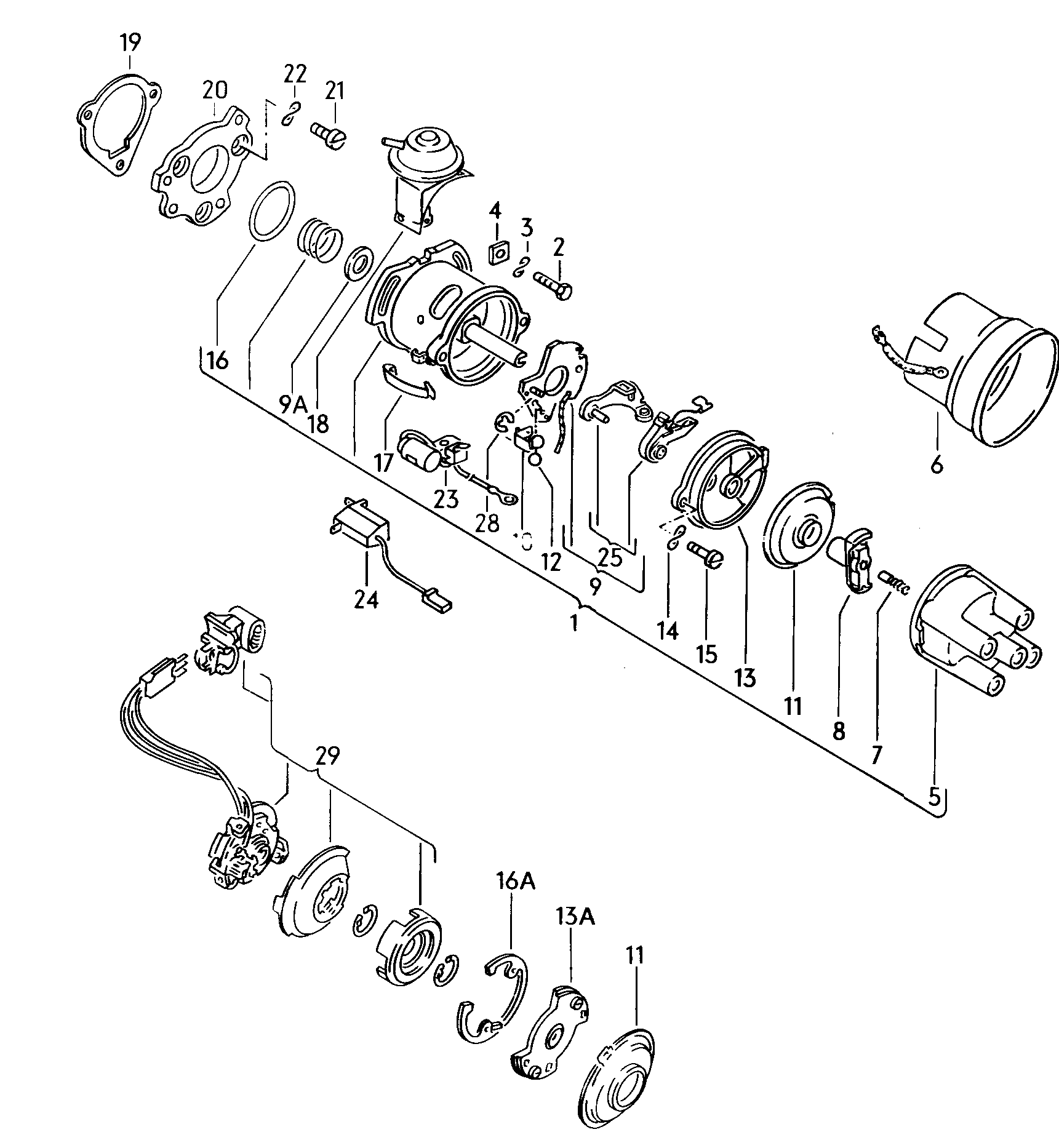 Skoda 036905225H - Палец на разпределителя на запалването vvparts.bg