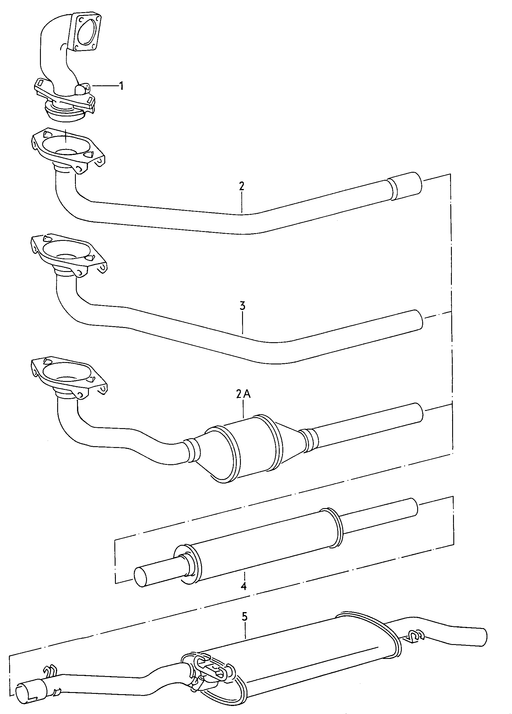 VAG 191253091E - Изпускателна тръба vvparts.bg