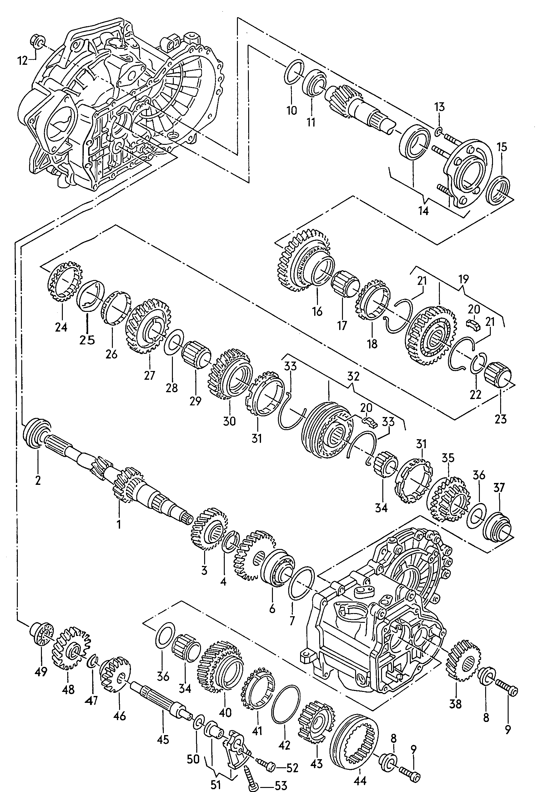 VW 02A 311 123 D - Лагер, скоростна кутия vvparts.bg