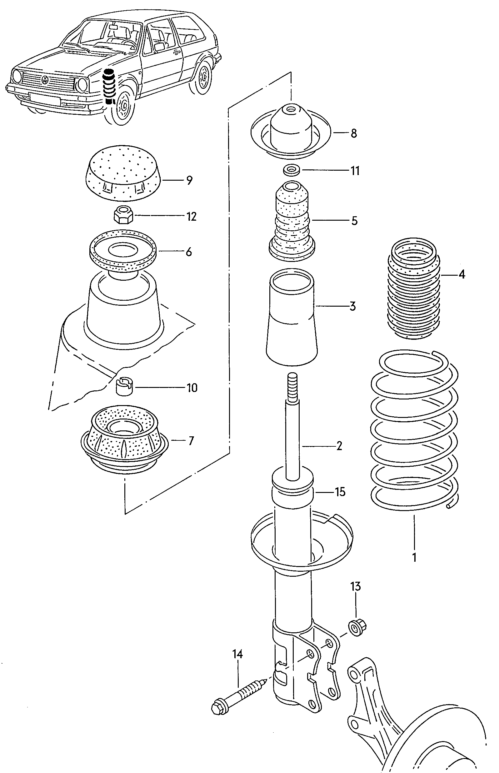 VAG 191411105K - Пружина за ходовата част vvparts.bg