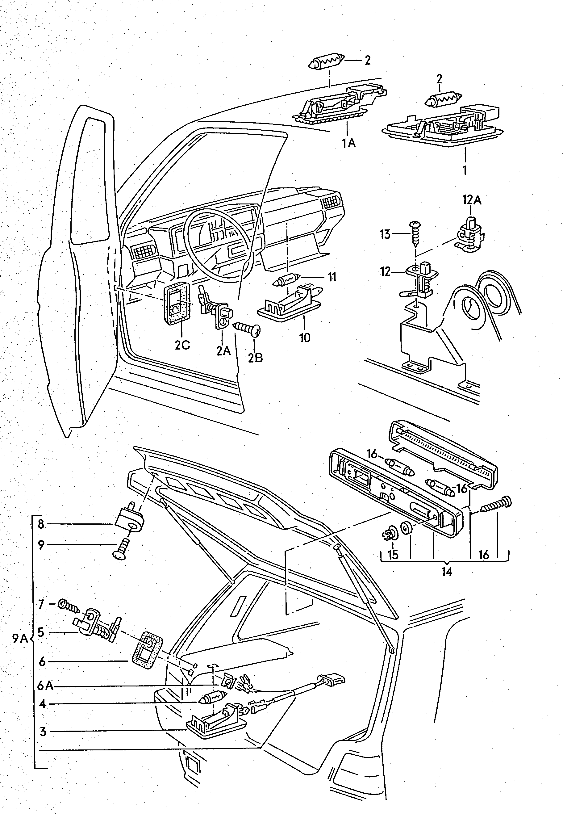 AUDI 7D0 947 563 A - Ключ, вътрешни светлини vvparts.bg