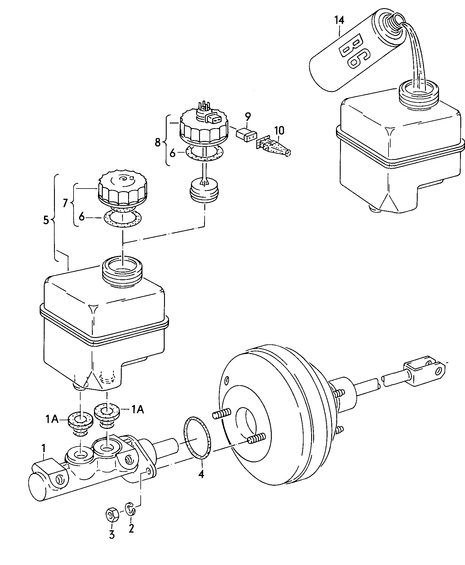 AUDI 191 611 019 - Спирачна помпа vvparts.bg