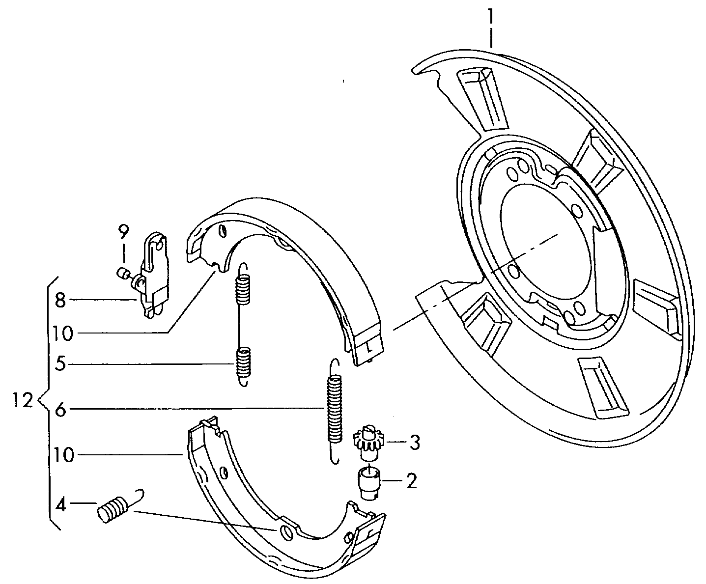 VW 2D0 609 206 - Регулатор на щанги, спирачна система vvparts.bg