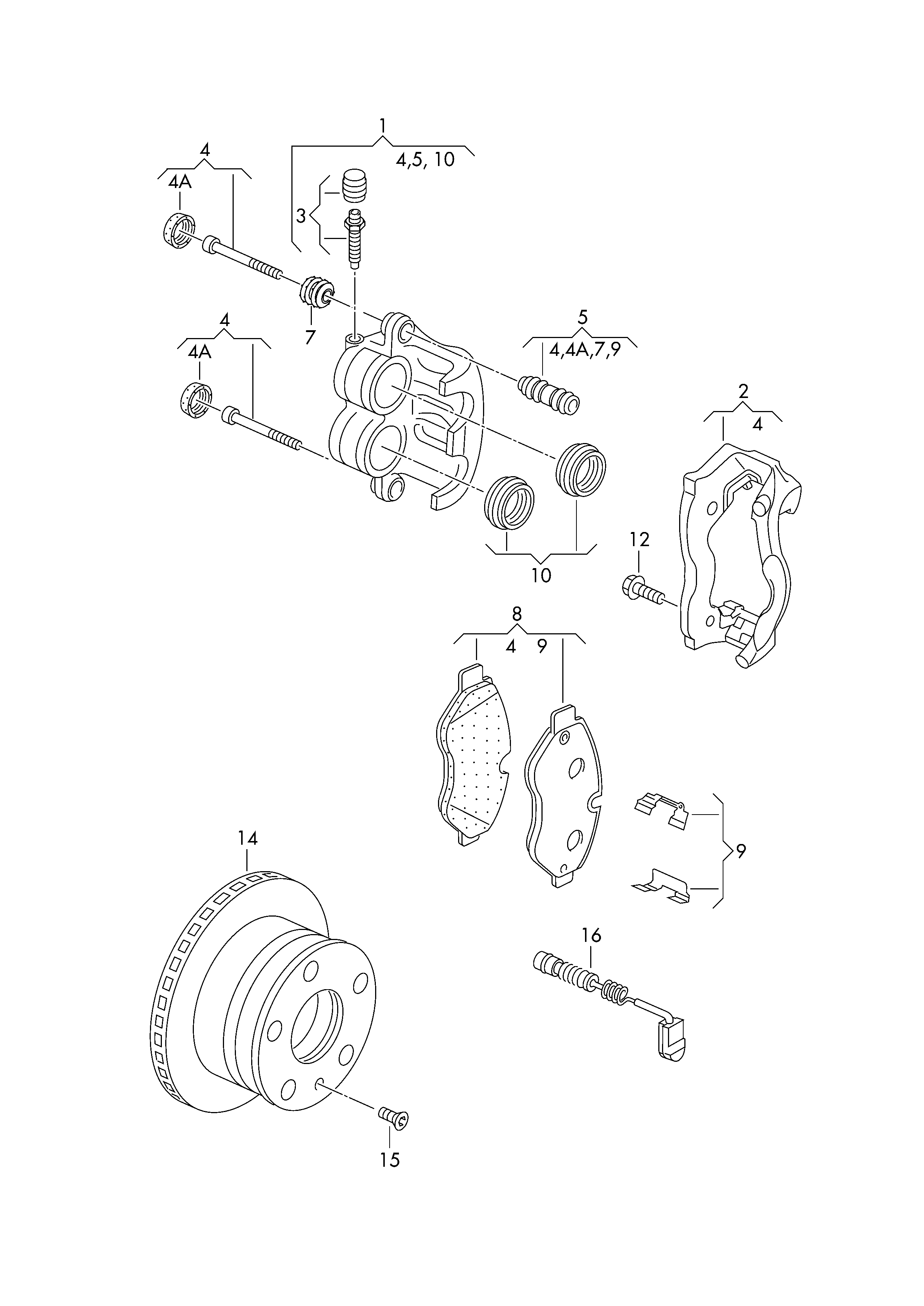 Skoda WHT000654 - Винт, спирачен диск vvparts.bg