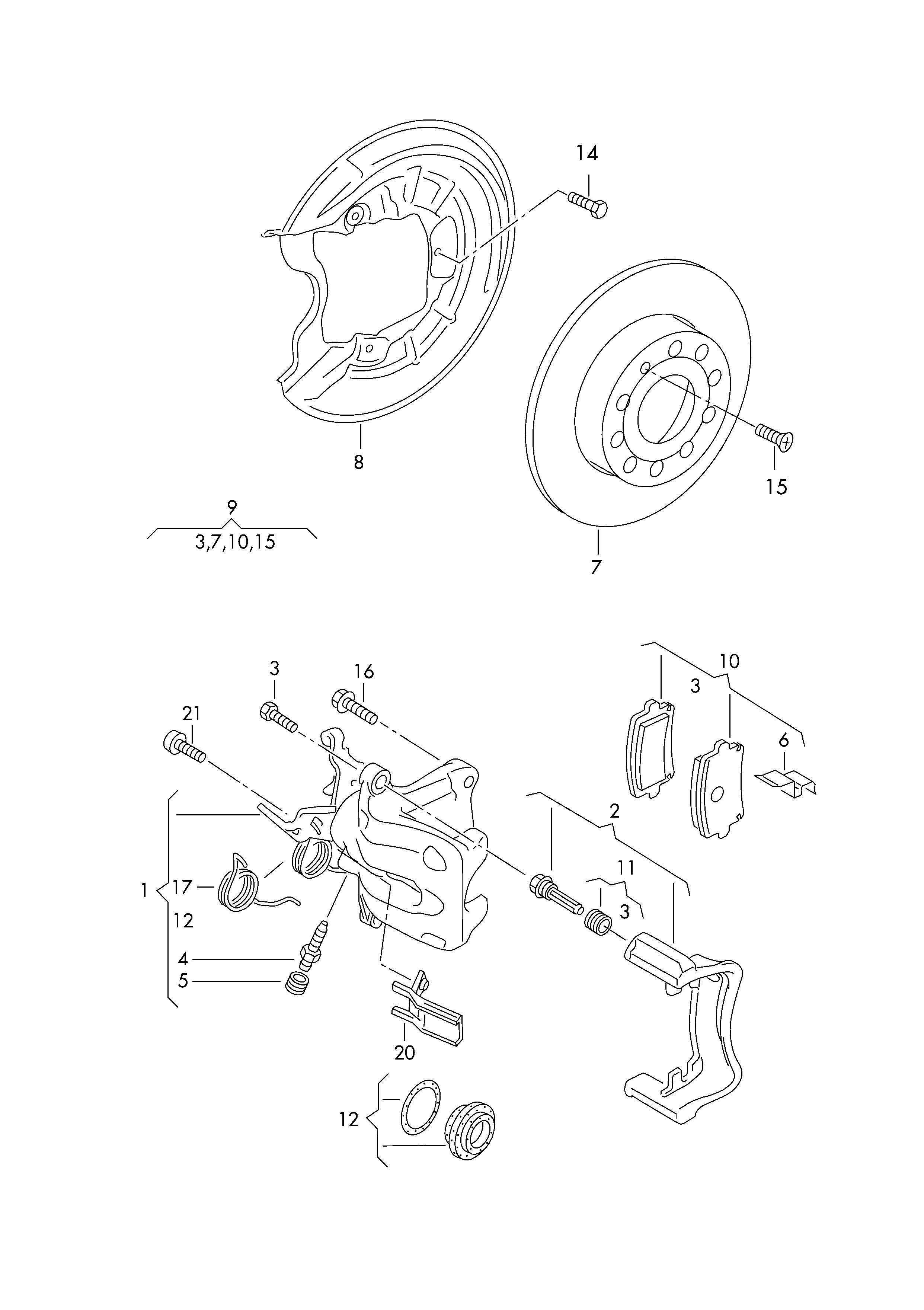 VAG 2K0 615 423 B - Спирачен апарат vvparts.bg