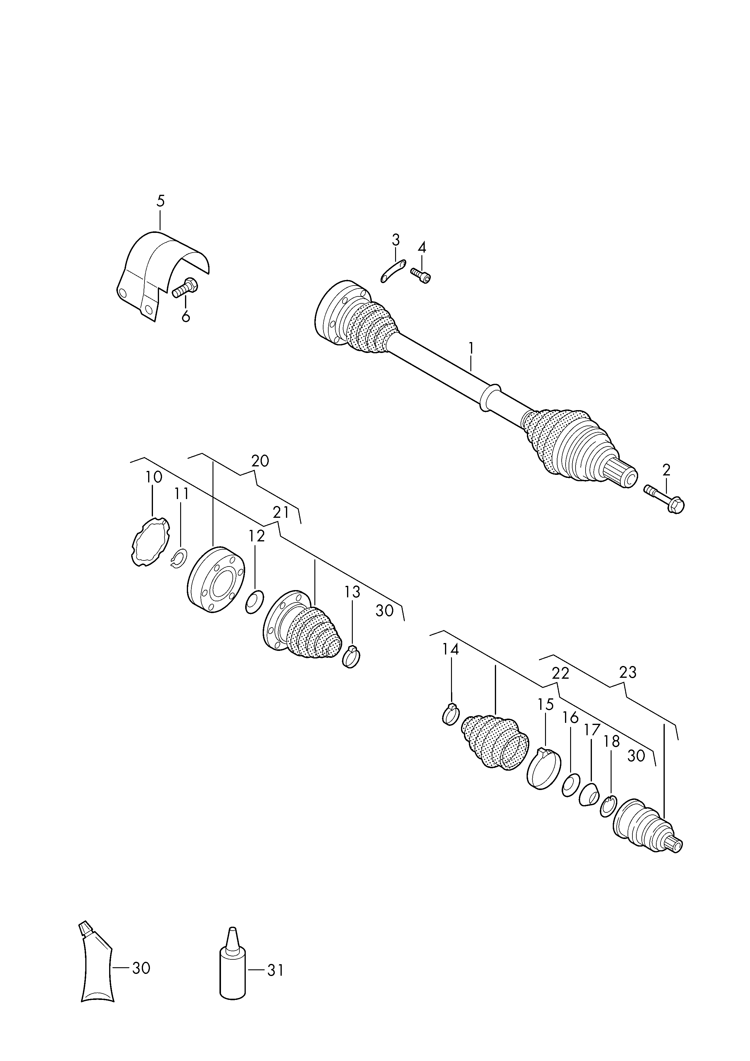 VAG 1K0498099E - Каре комплект, полуоска vvparts.bg