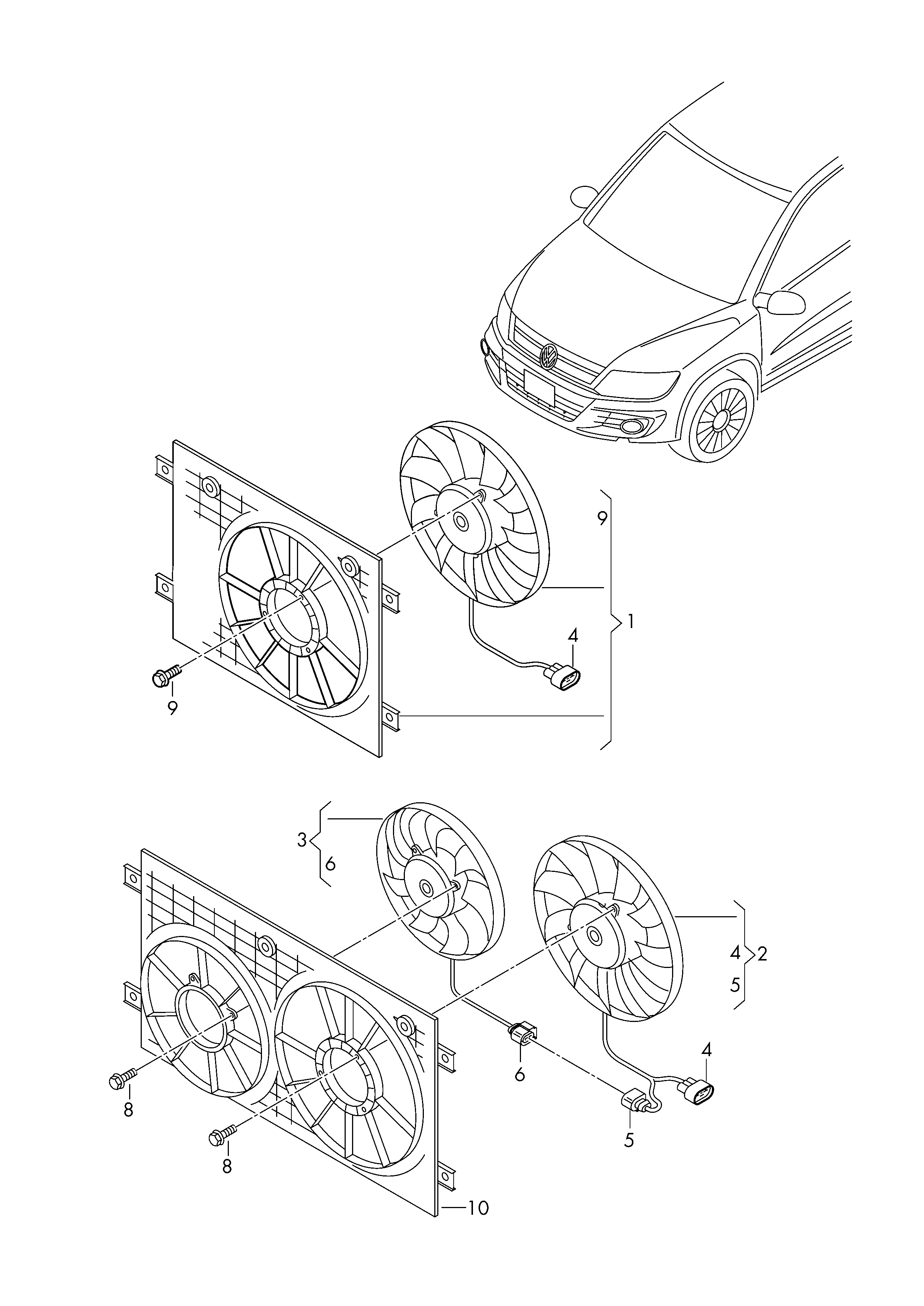 Skoda 1K0 959 455 FR - Вентилатор, охлаждане на двигателя vvparts.bg