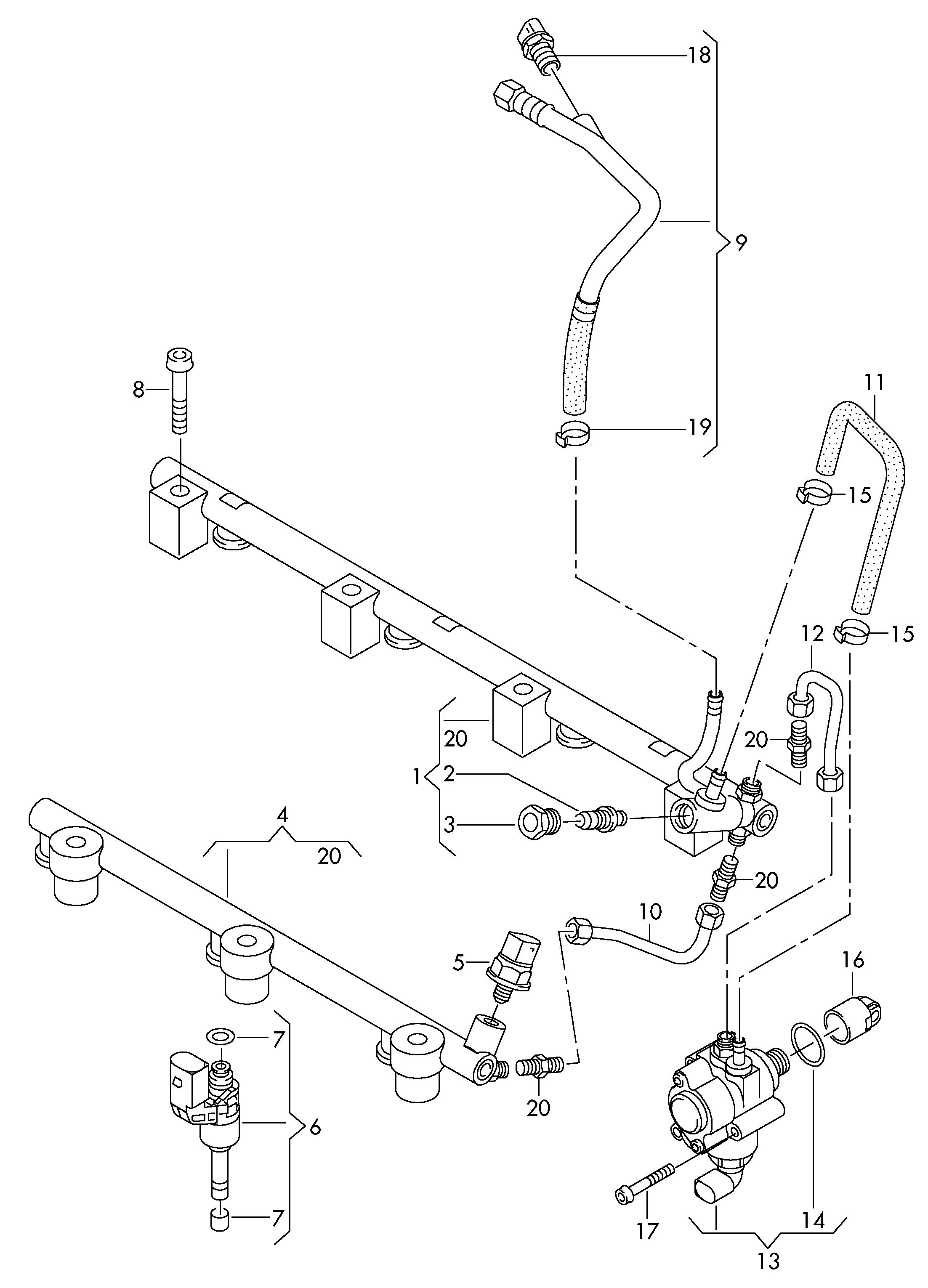 Skoda 03H127025N - Помпа за високо налягане vvparts.bg