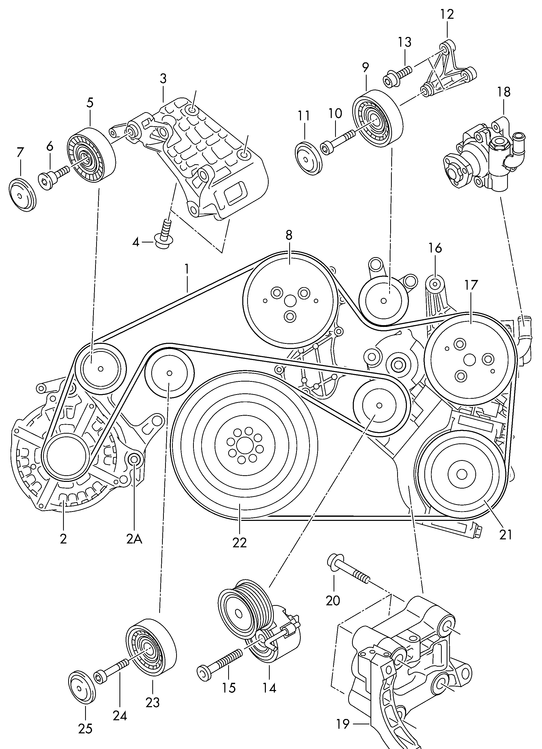 Seat 059 903 341 H - Паразитна / водеща ролка, пистов ремък vvparts.bg