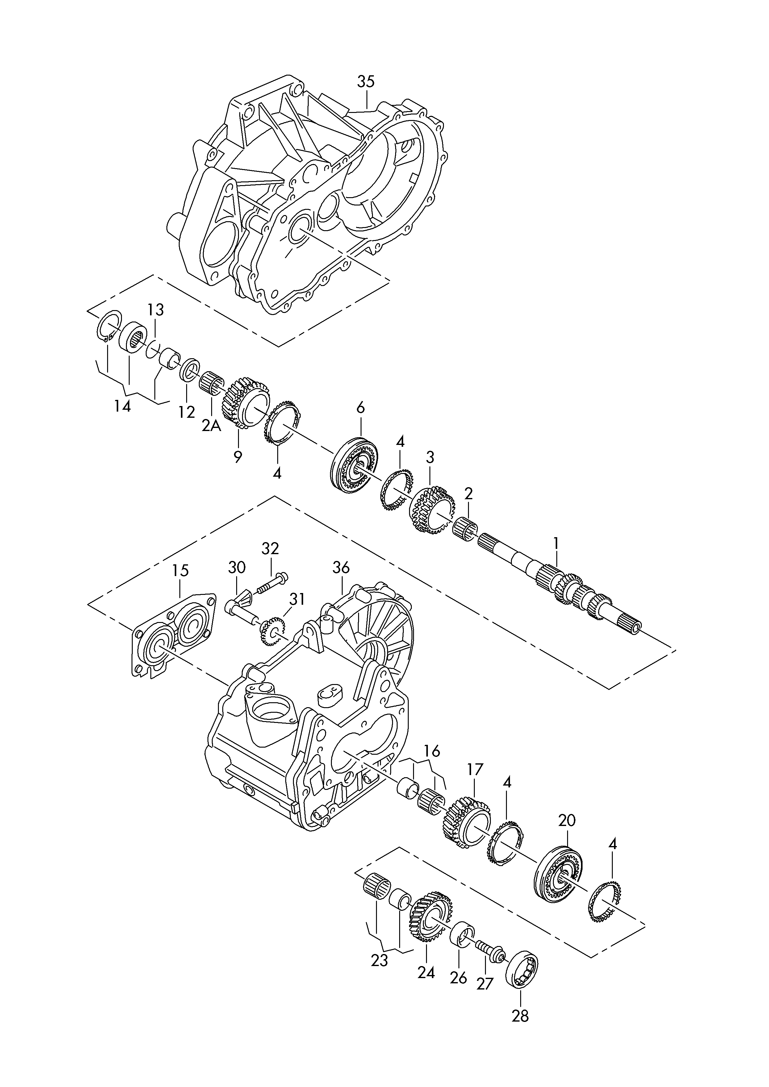 AUDI 02U 311 122 E - Ремонтен к-кт, ръчна скоростна кутия vvparts.bg