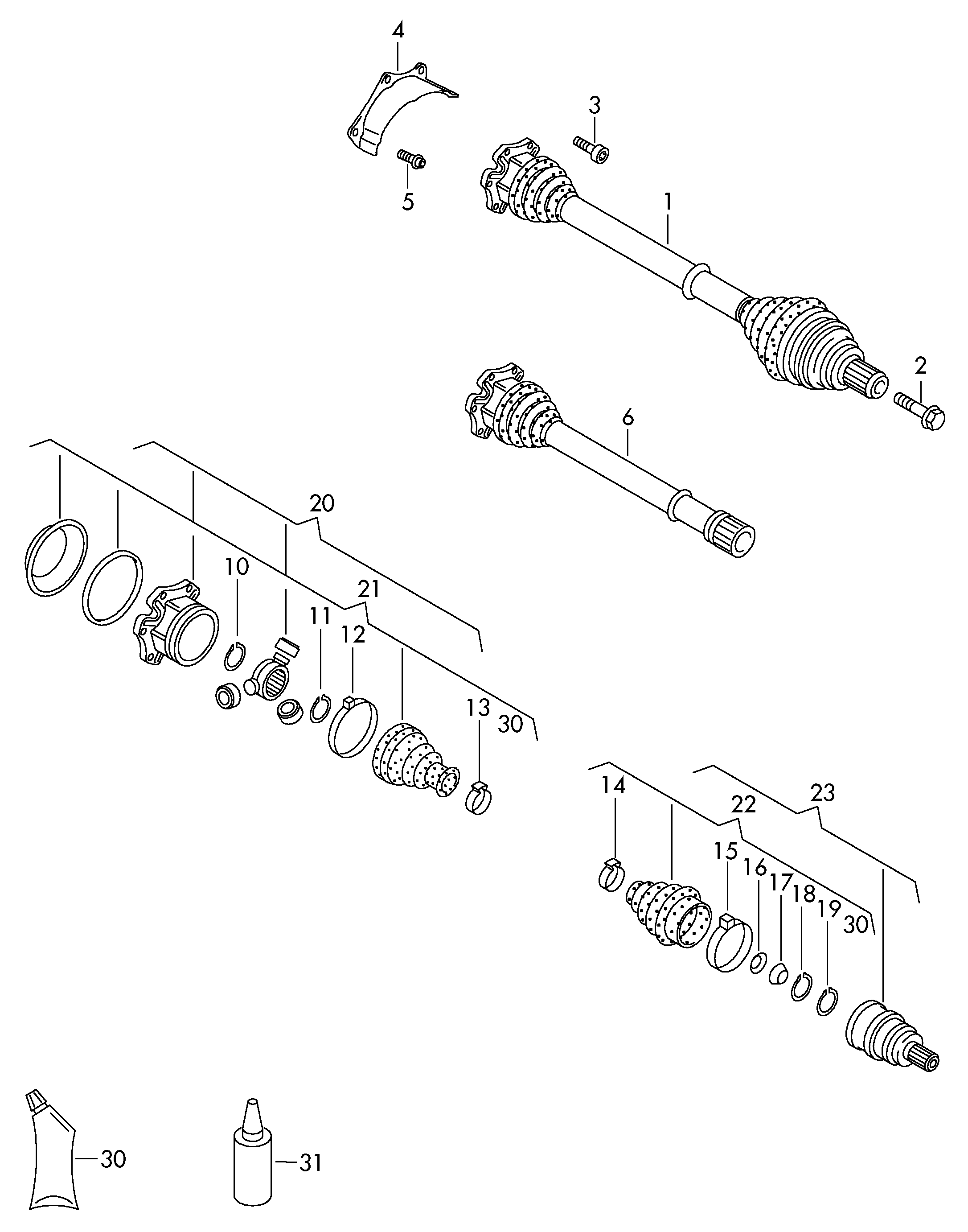 OM 8D0407451NX - Полуоска vvparts.bg