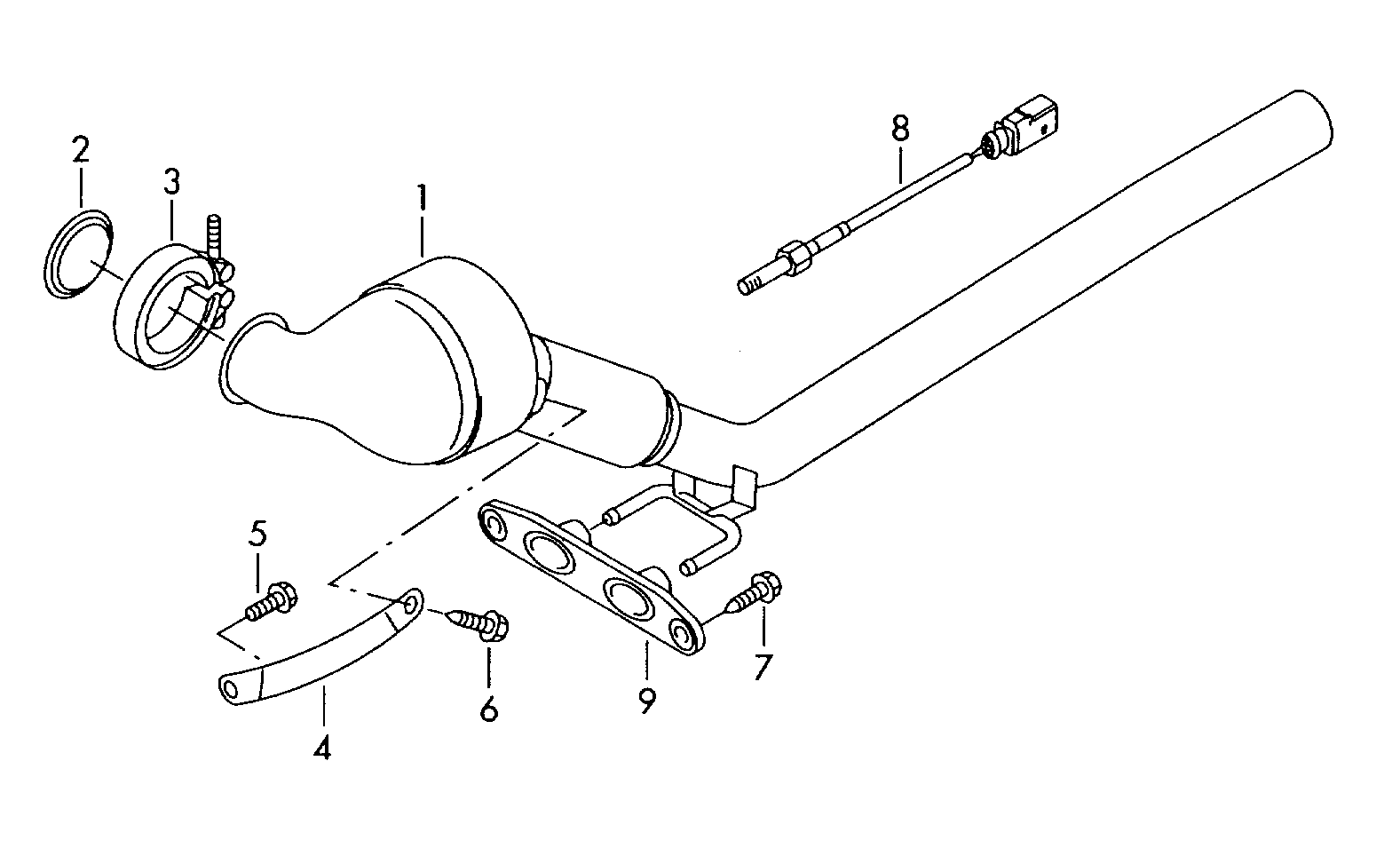 VAG 1K0 253 115 T - Уплътнение, изпускателни тръби vvparts.bg