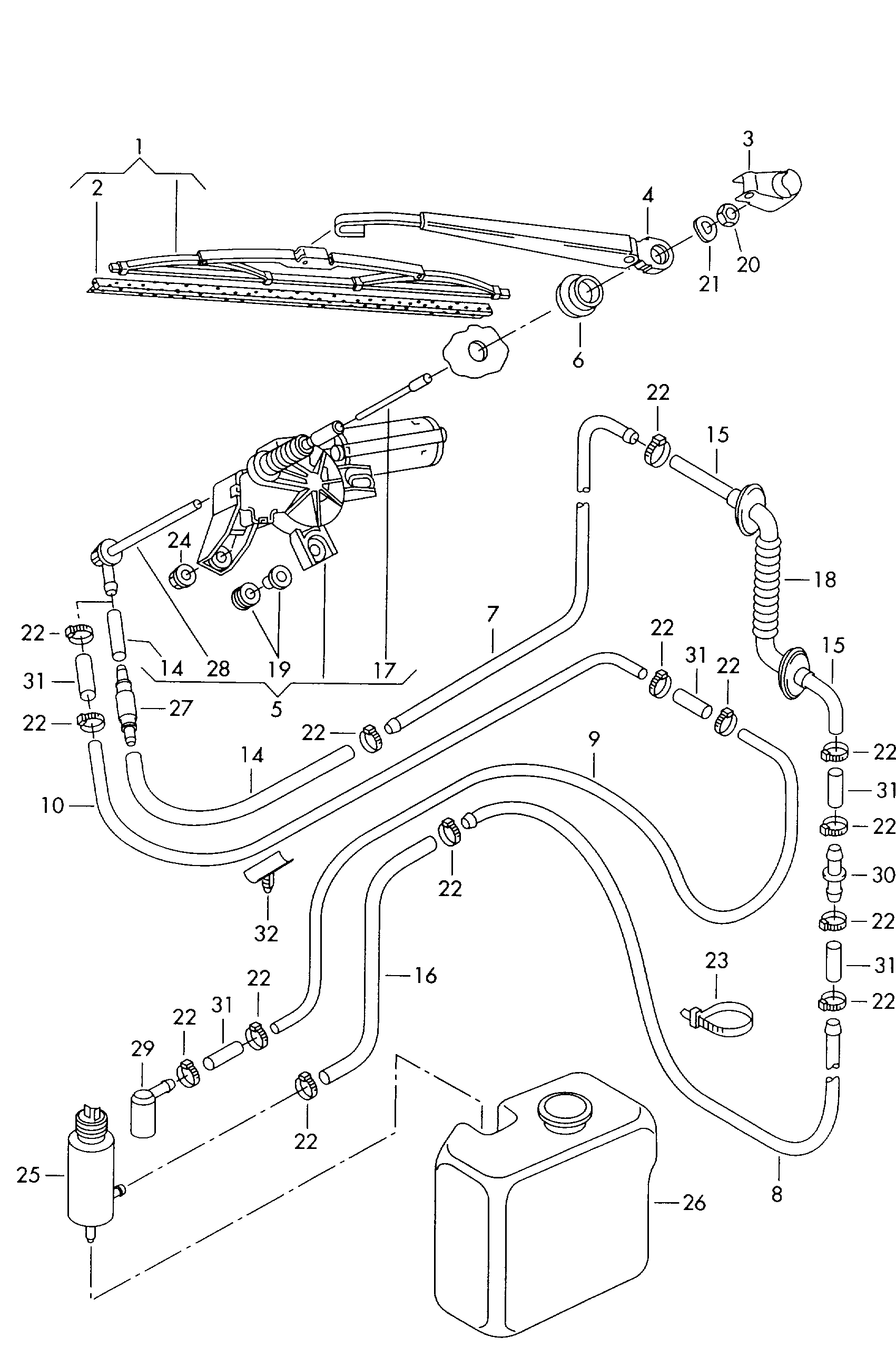 Skoda 1J6 955 427 - Перо на чистачка vvparts.bg