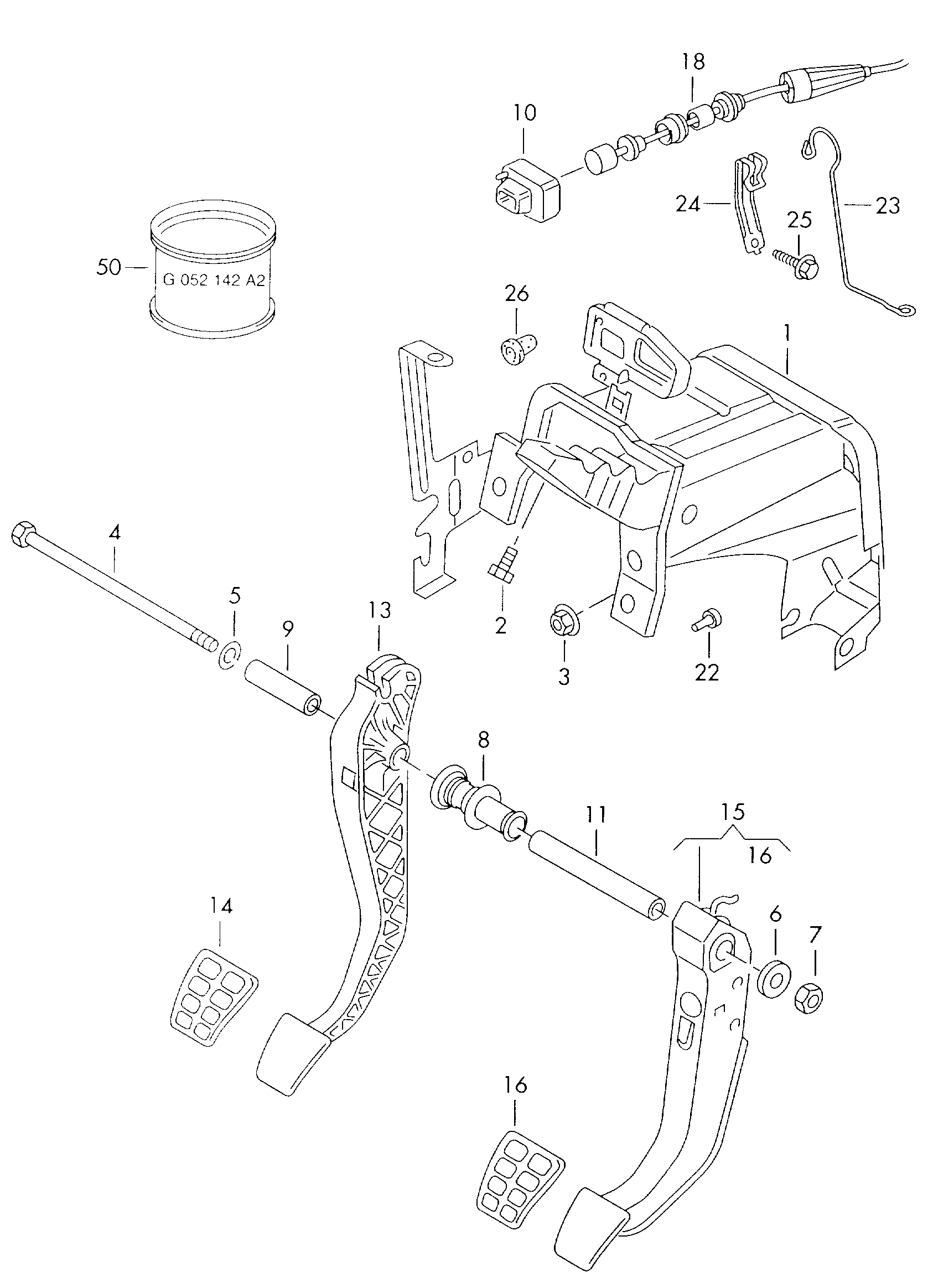 AUDI 1H0721173 - Покритие на педала (гумичка), спирачен педал vvparts.bg