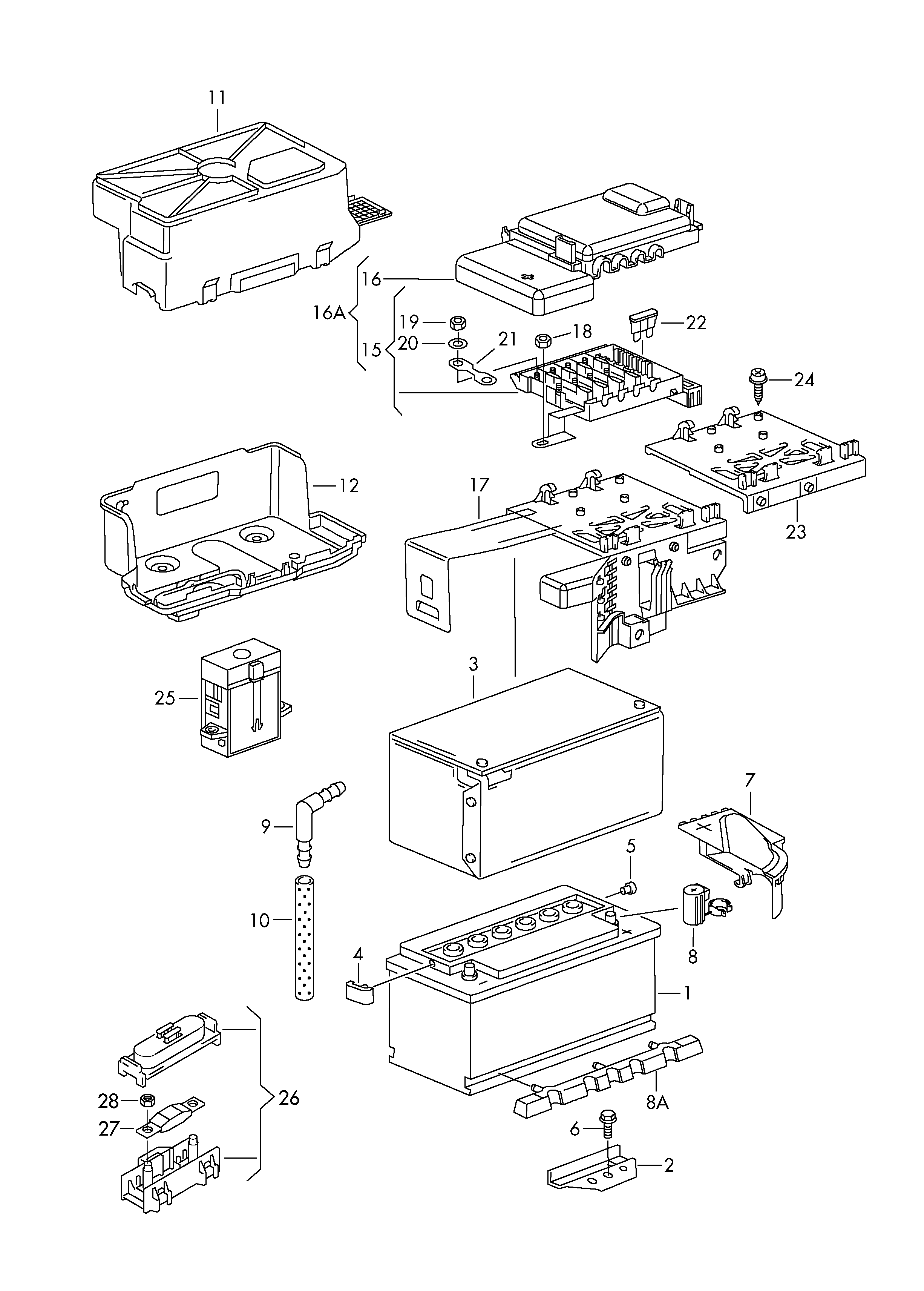 AUDI 1J0915418 - Стартов акумулатор vvparts.bg