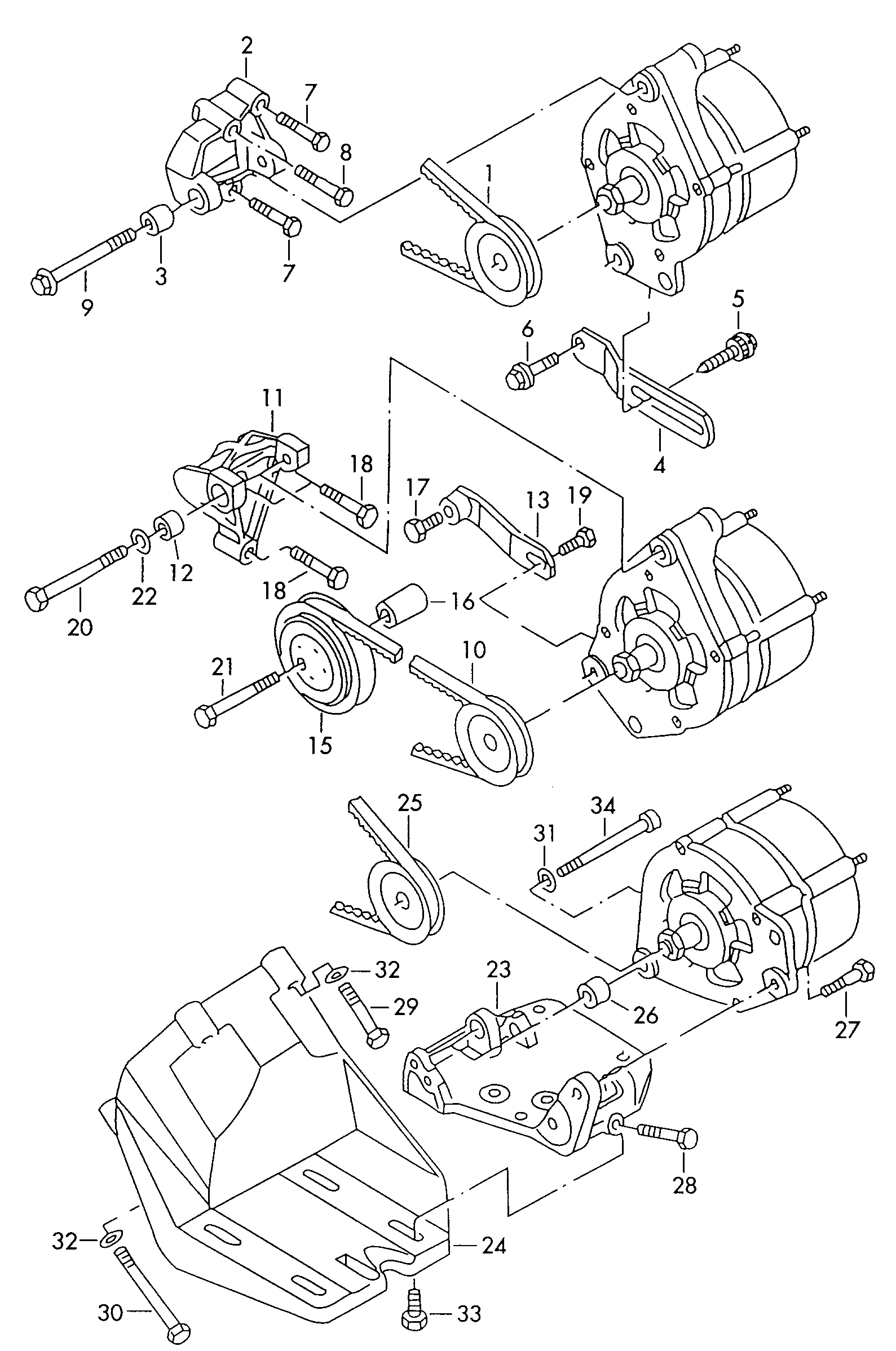 Seat 023903137H - Трапецовиден ремък vvparts.bg