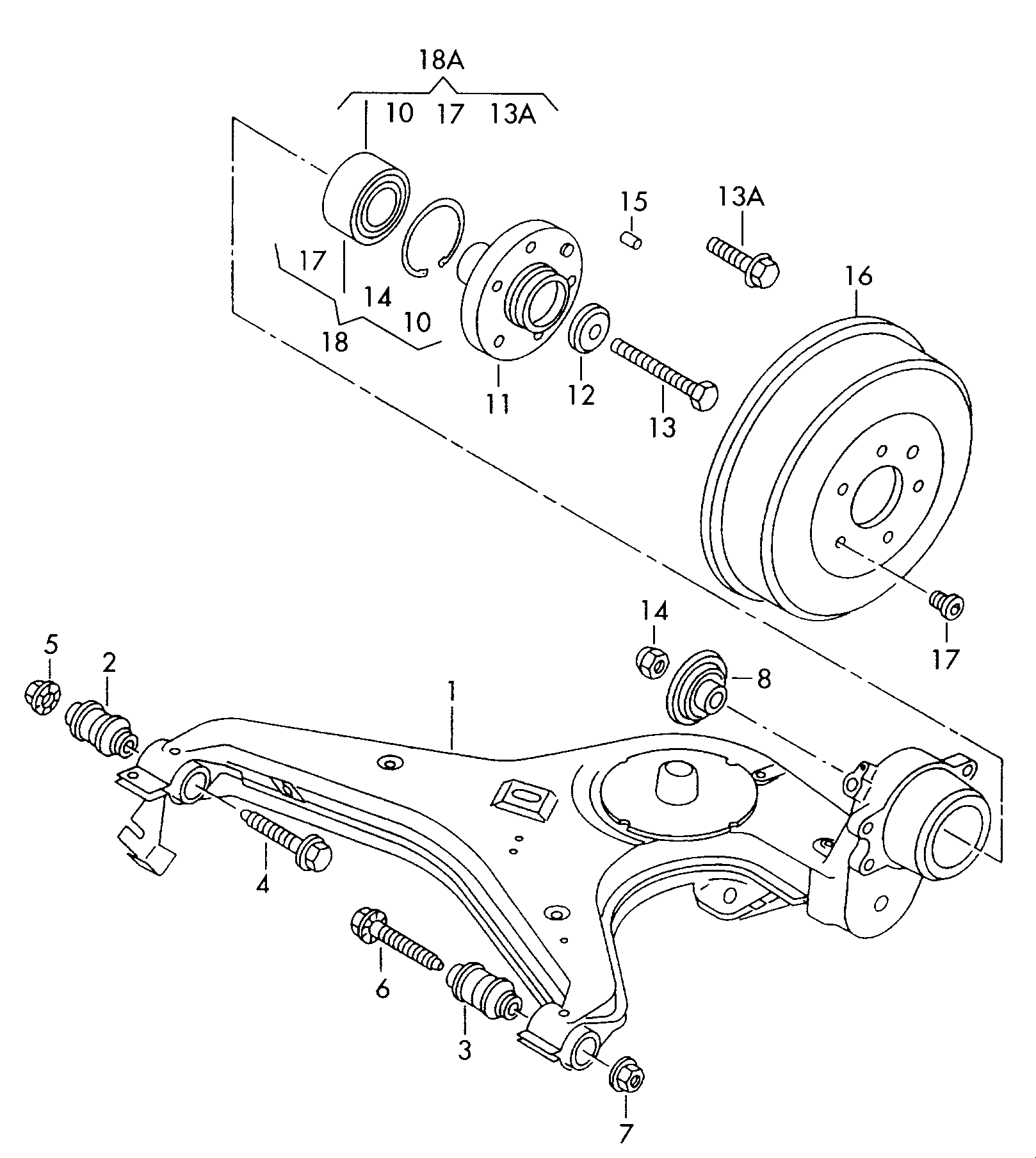 Seat N  10256604 - Комплект колесен лагер vvparts.bg