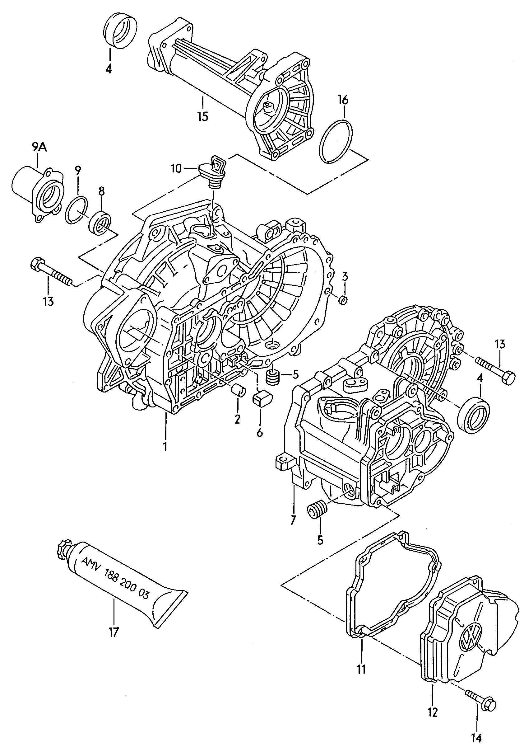 VW N 010 361 13 - Комплект ангренажен ремък vvparts.bg