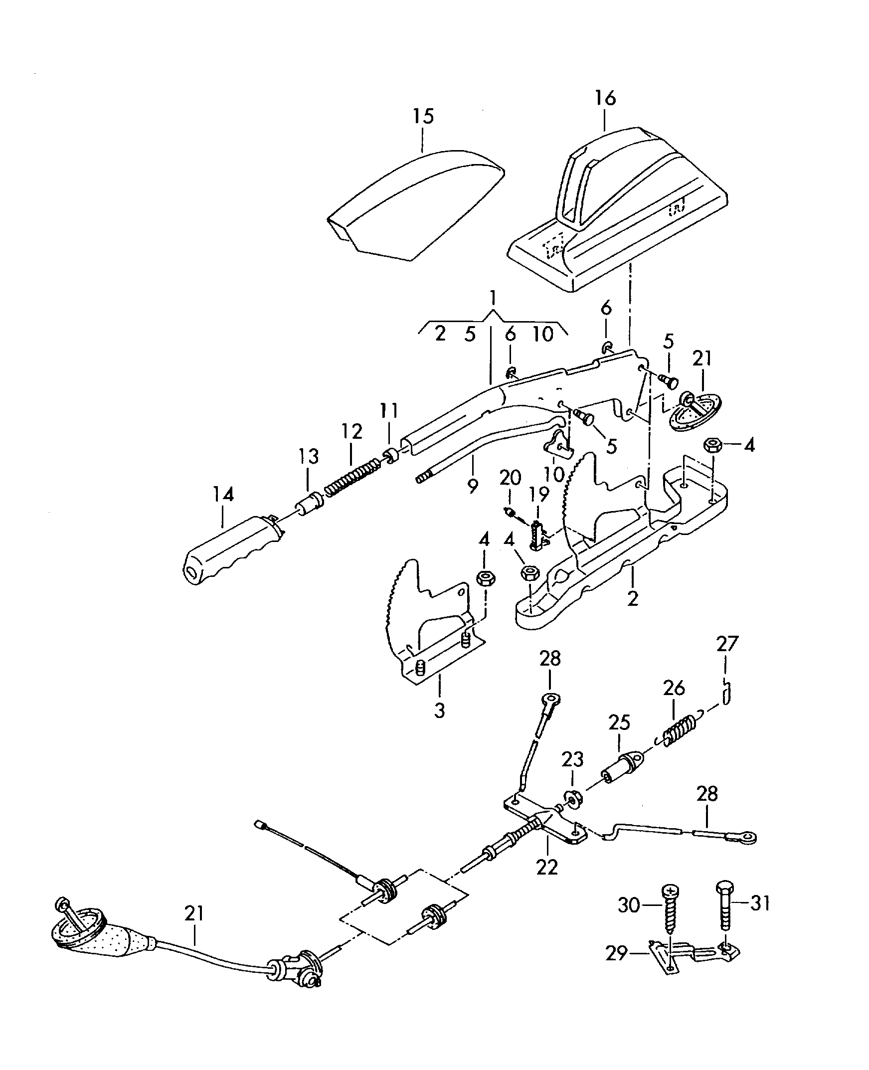 VAG 701711476 - Жило, ръчна спирачка vvparts.bg