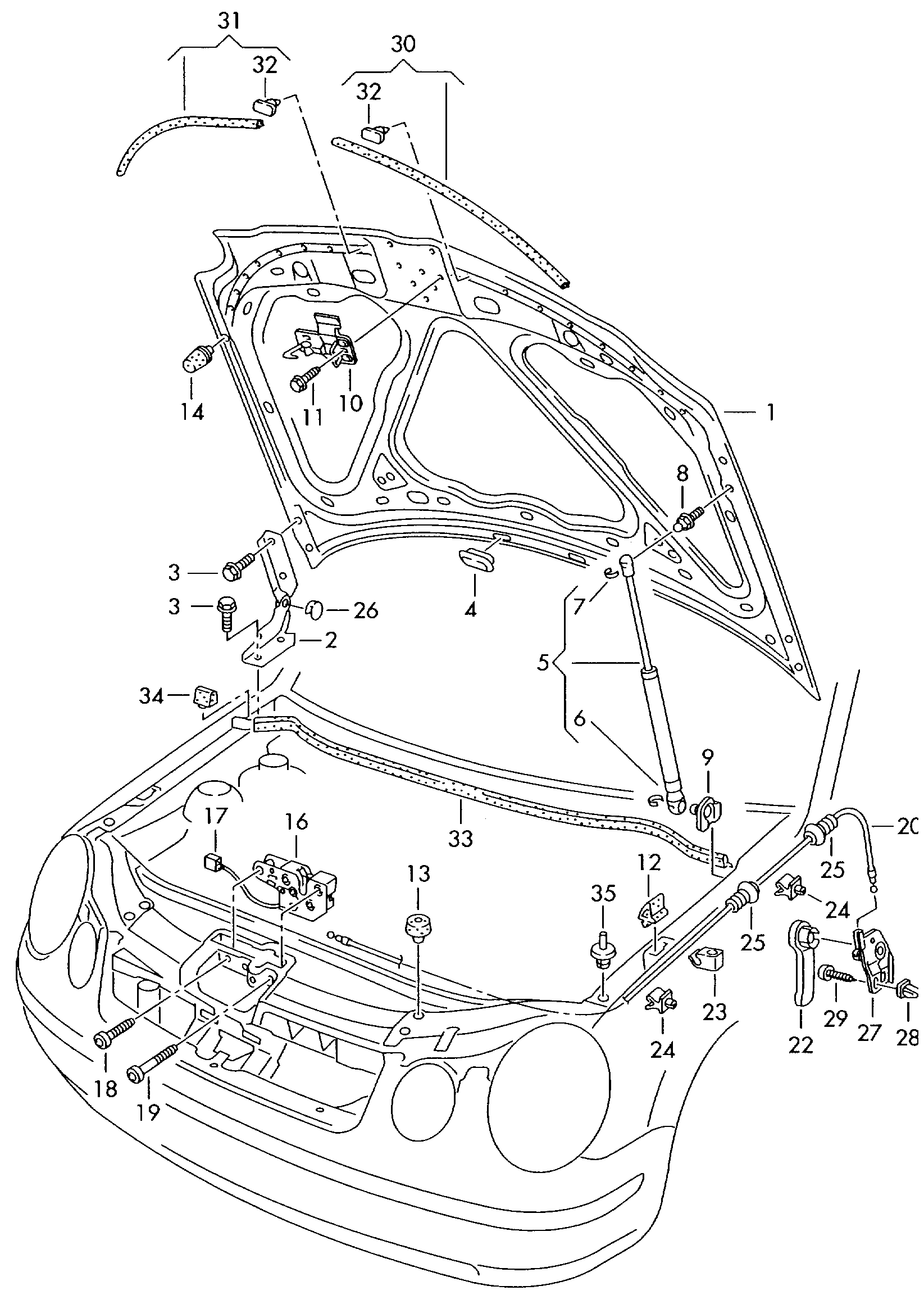 VAG 6Q0 823 359C - Газов амортисьор, капак на двигателя vvparts.bg