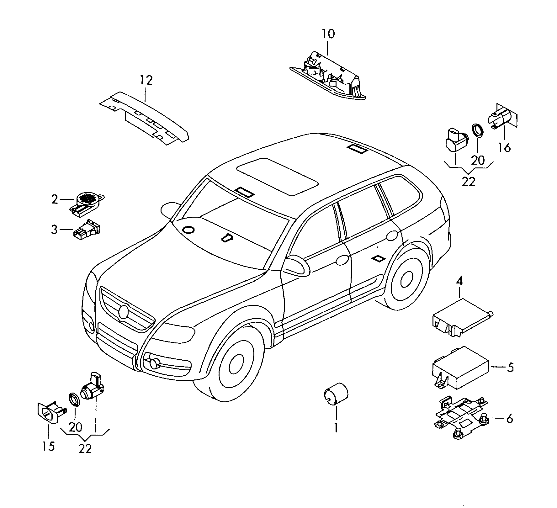 AUDI 1J0 998 275B - Датчик, парктроник vvparts.bg