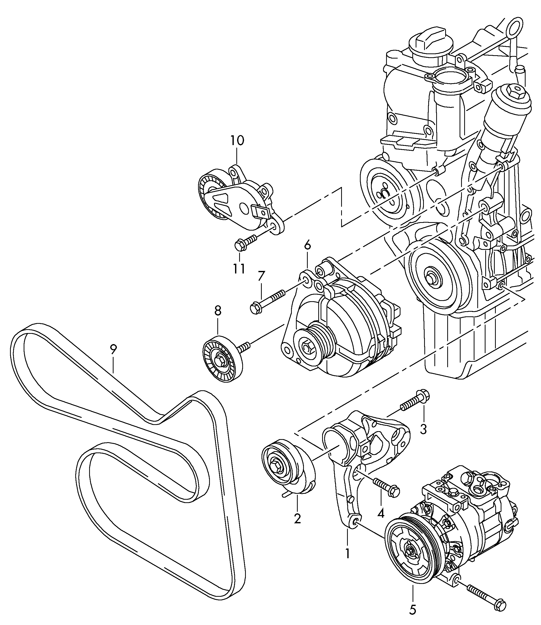 VW 1J0145276B - Паразитна / водеща ролка, пистов ремък vvparts.bg