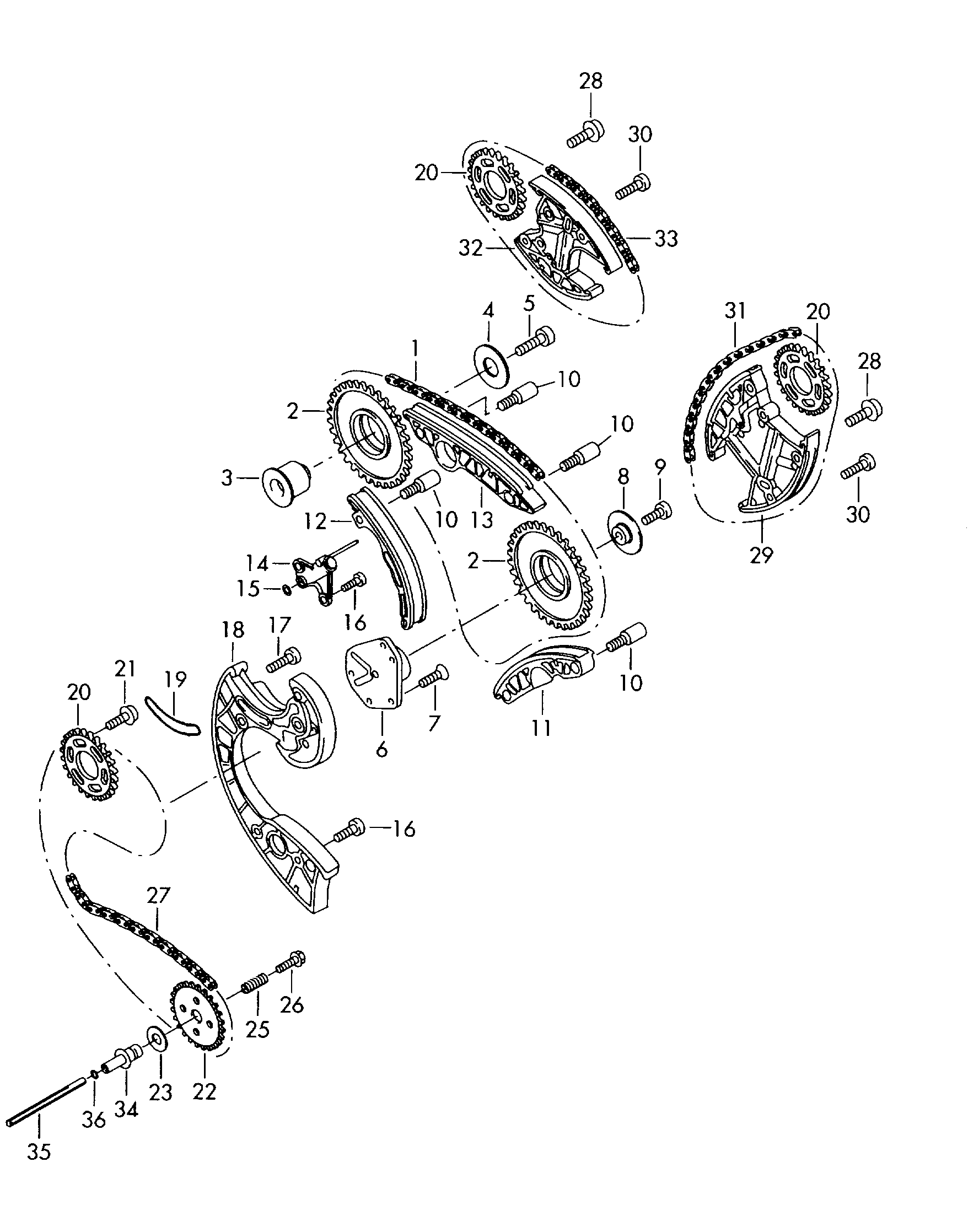 VW 079 109 139 A - Гарнитура на картера на Колянно-мотовилковия блок vvparts.bg