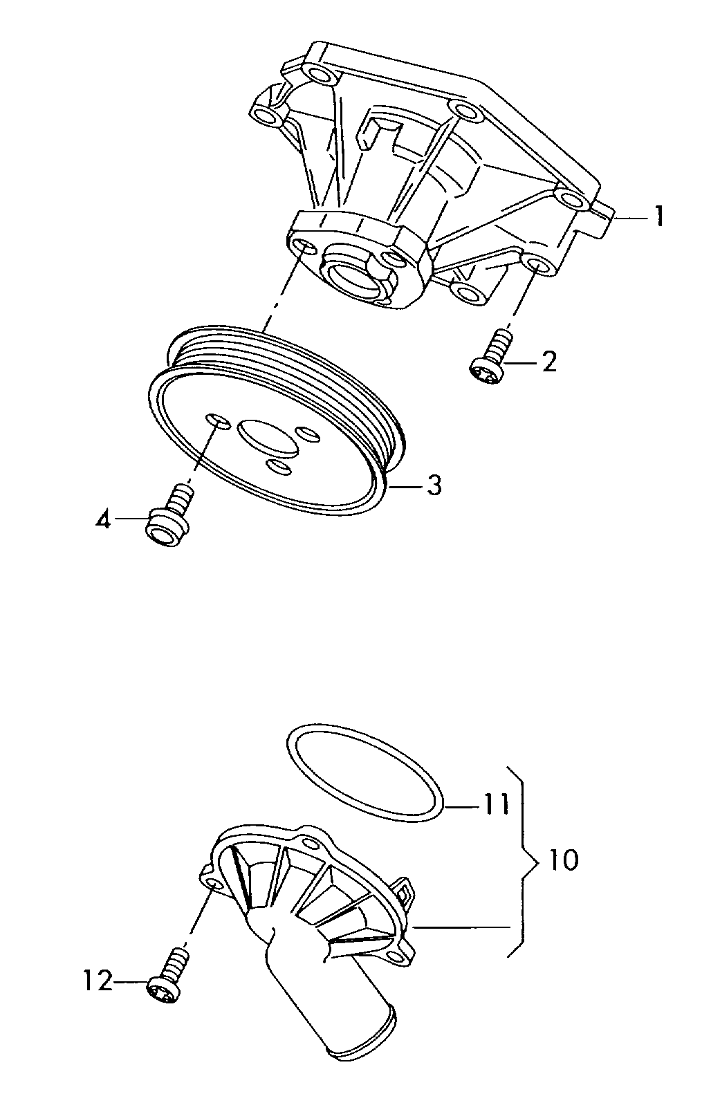 CUPRA 06E121005F - Coolant pump with glued in sealing ring vvparts.bg