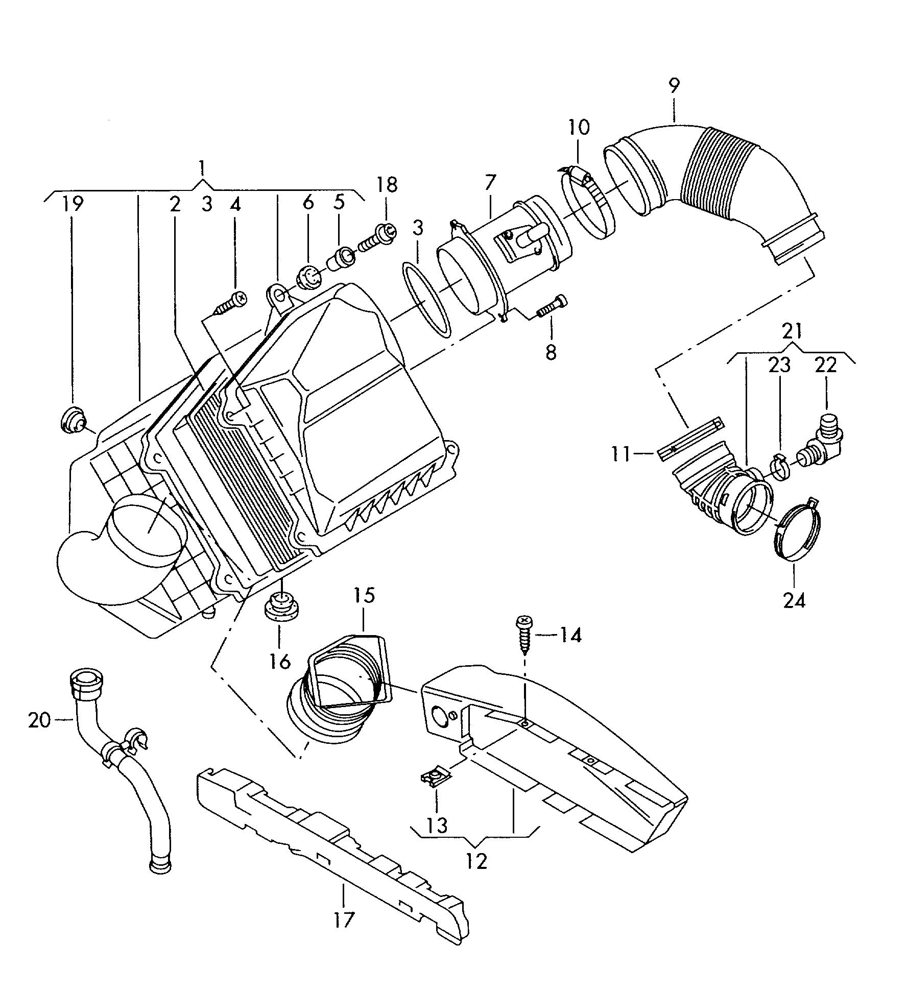 Skoda 059 906 461 K - Въздухомер-измерител на масата на въздуха vvparts.bg