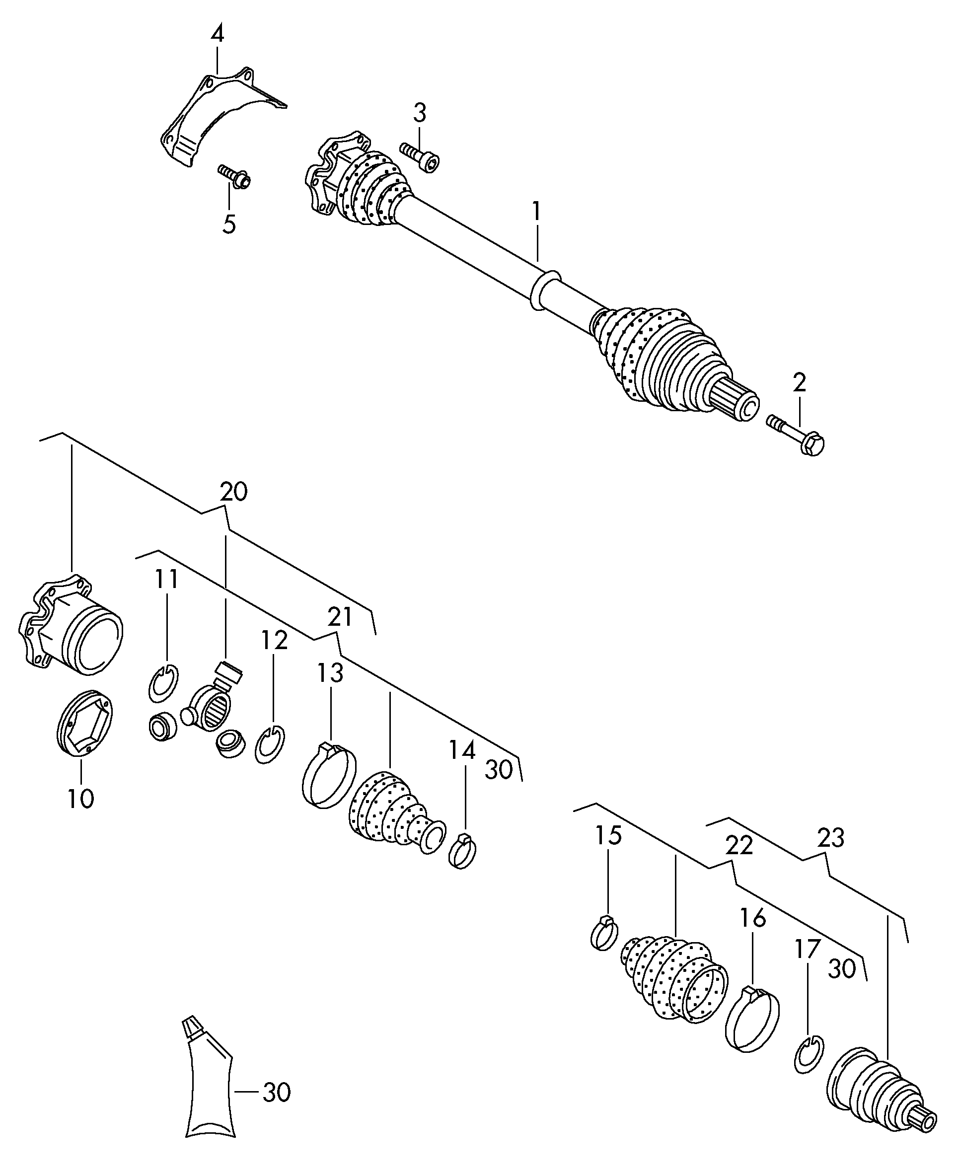 VW 4E0498203 - Маншон, полуоска vvparts.bg