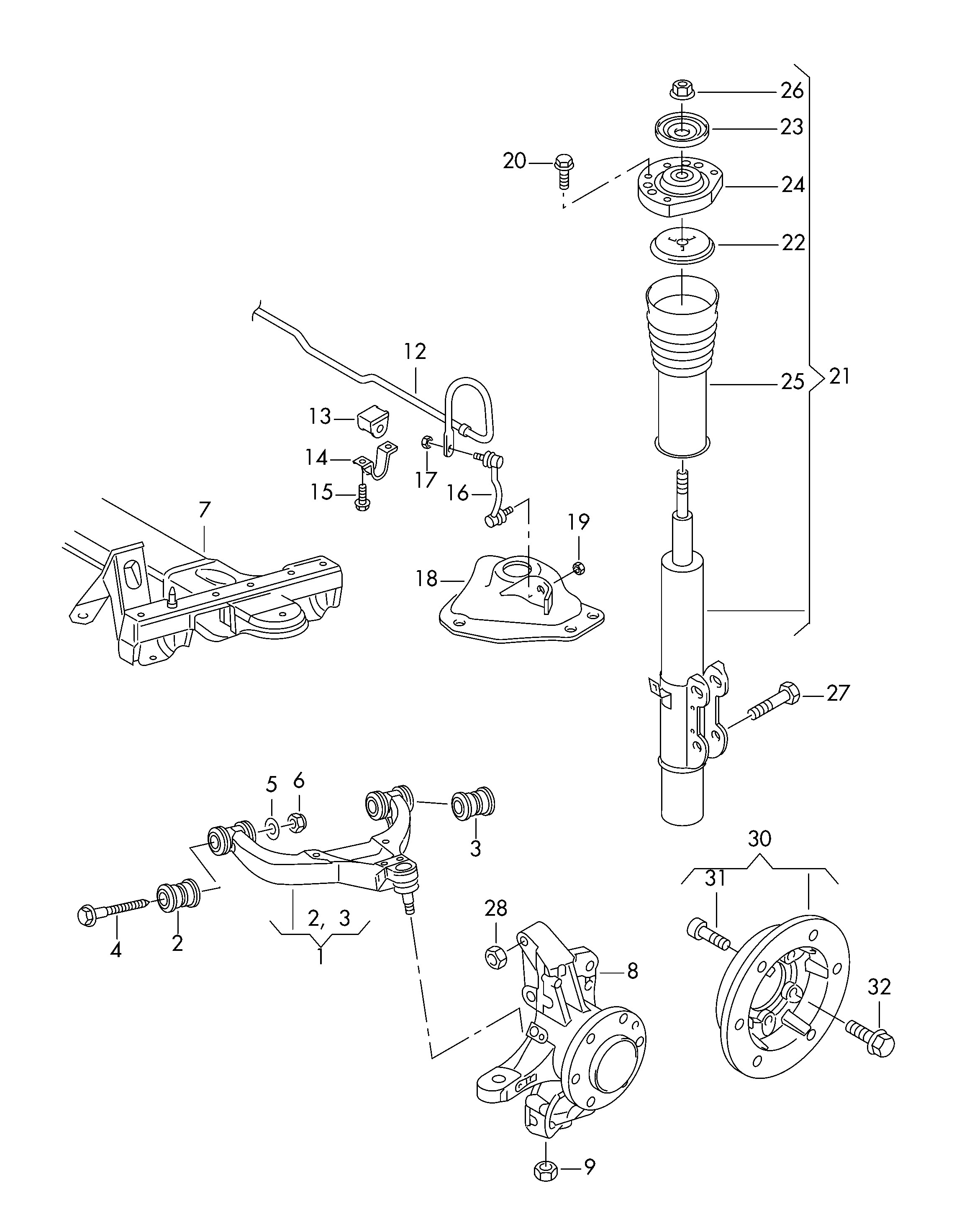 VAG 2E0 407 523 A - Тампон, носач vvparts.bg