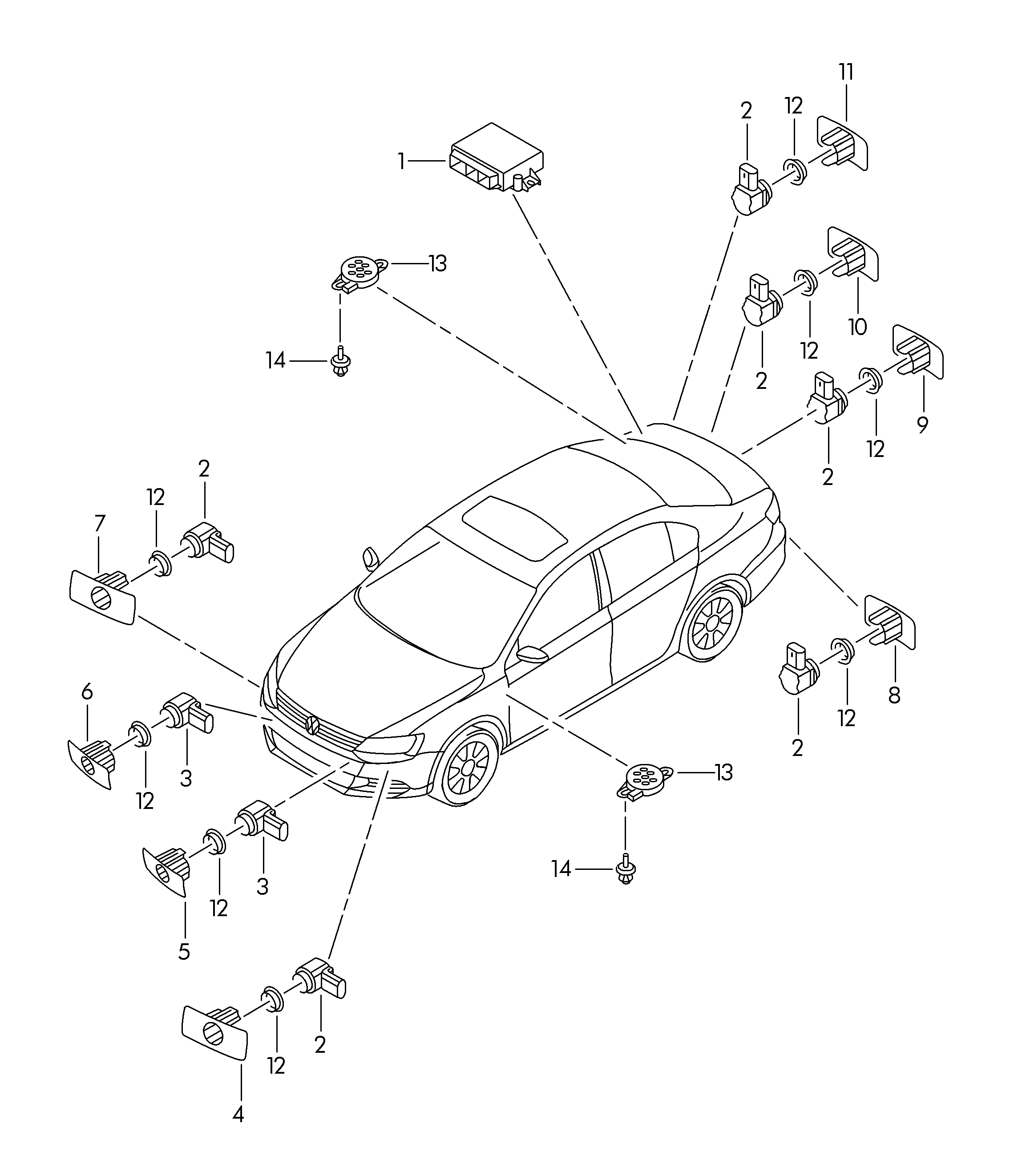 AUDI 5C6 919 275 - Датчик, парктроник vvparts.bg