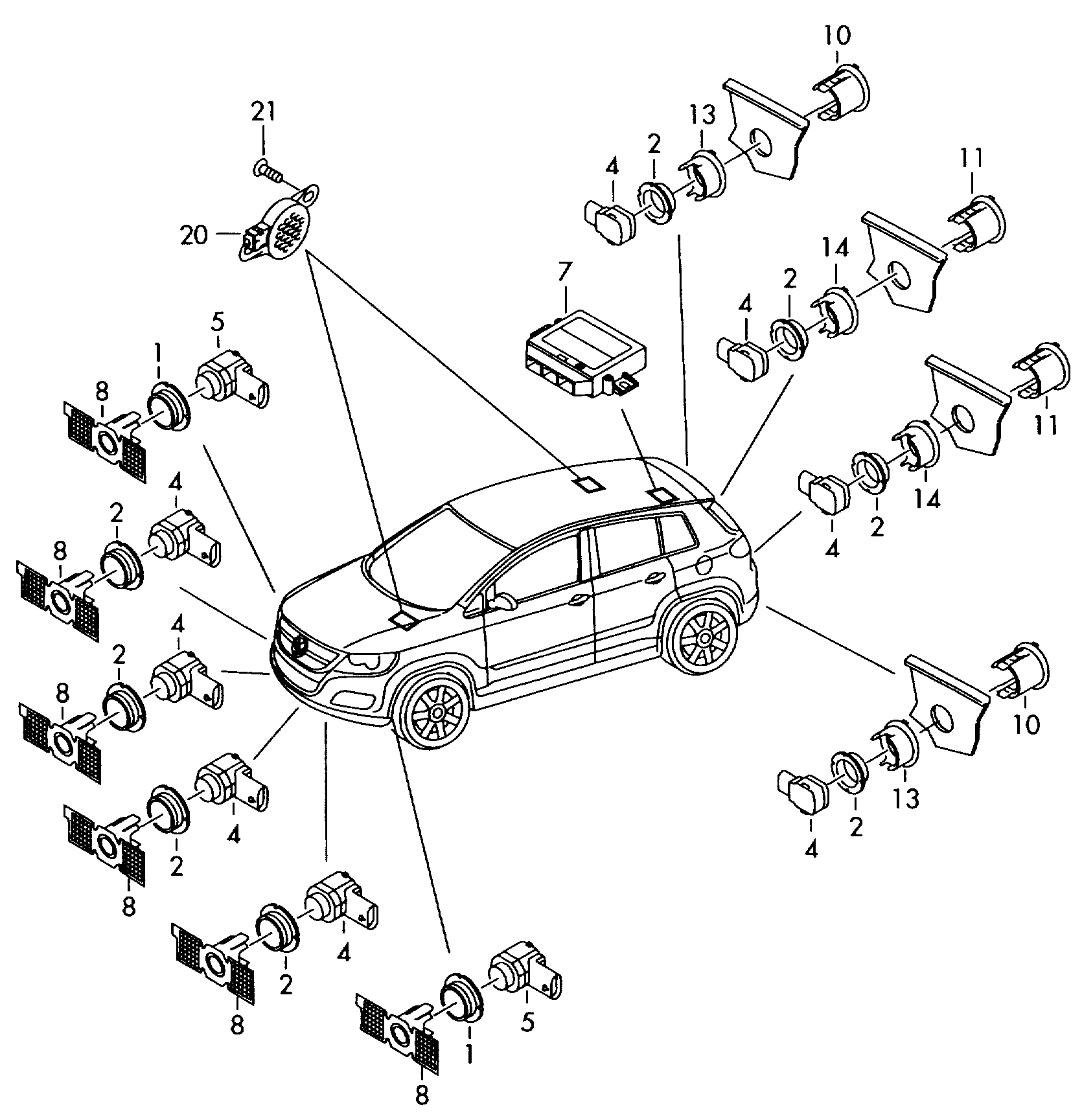 Seat 1T0 919 297 A - Датчик, парктроник vvparts.bg