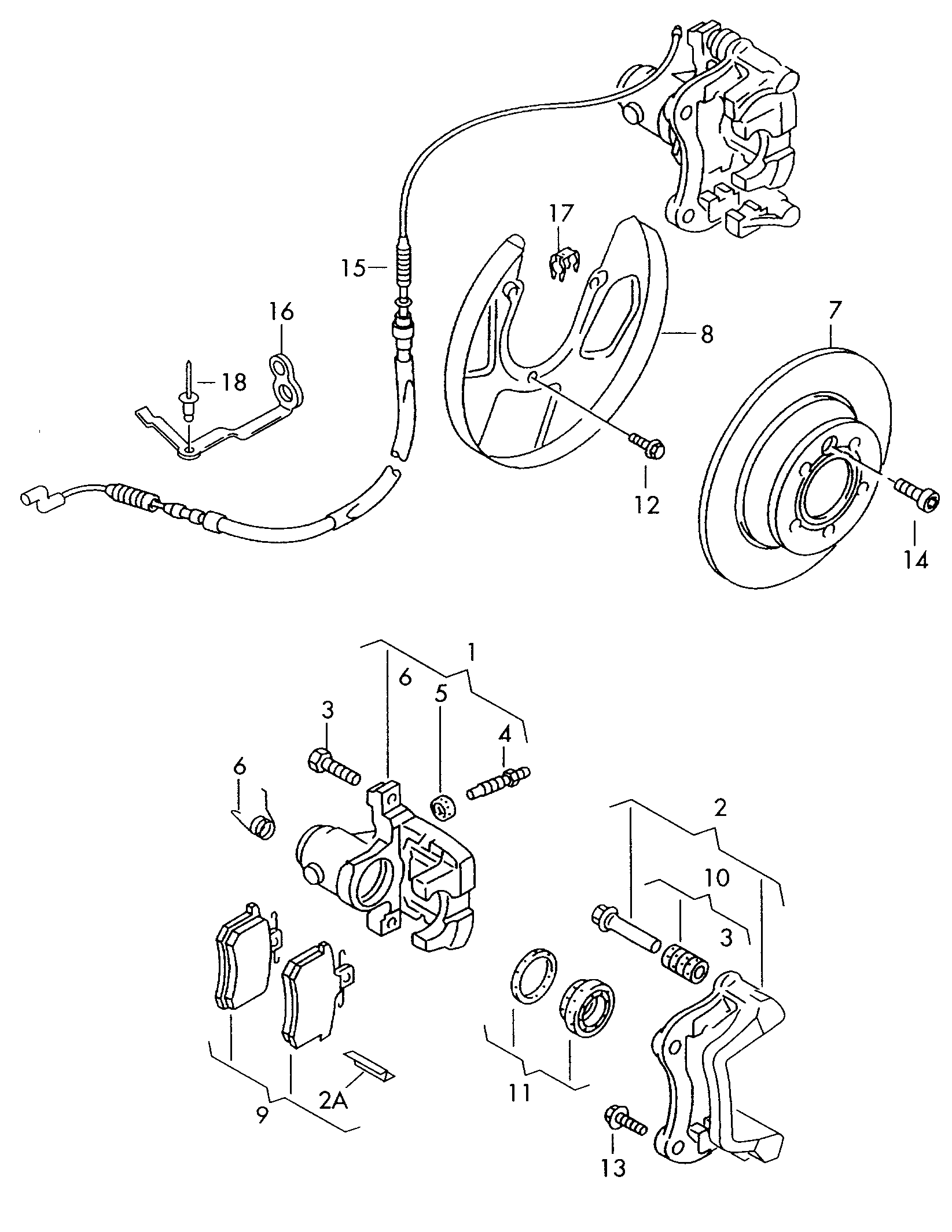 Skoda 7D0609701 - Жило, ръчна спирачка vvparts.bg