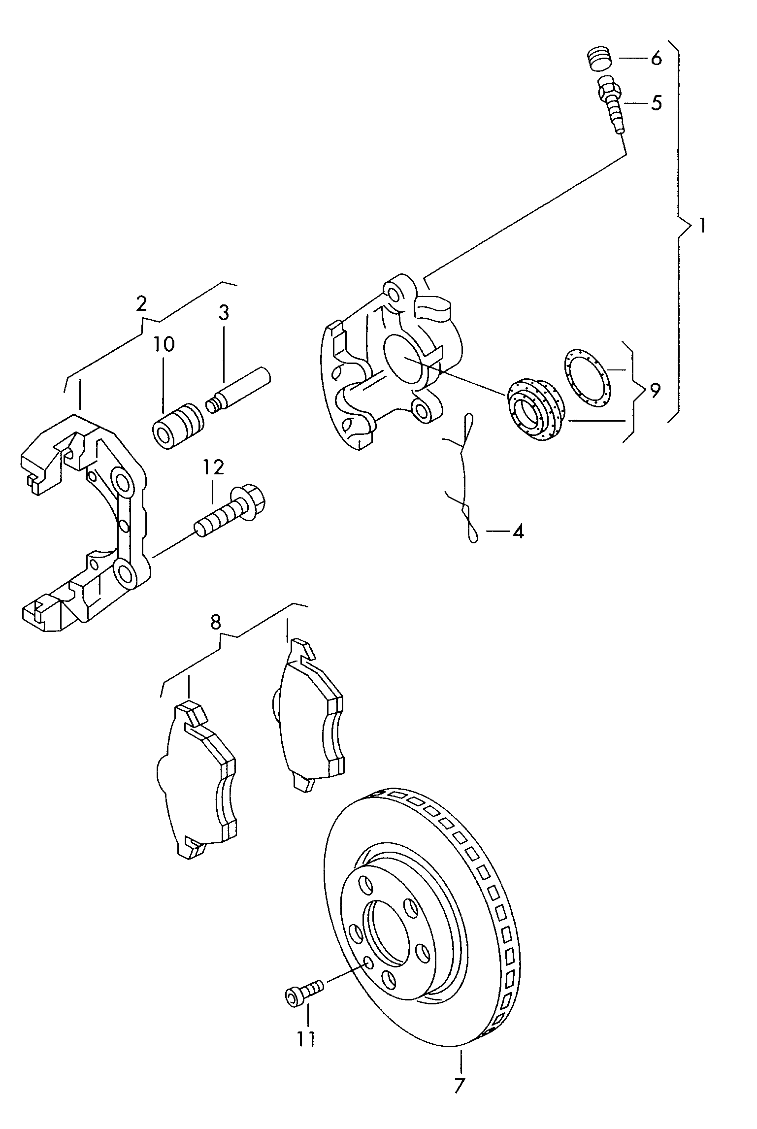 Skoda 7D0615123 - Спирачен апарат vvparts.bg