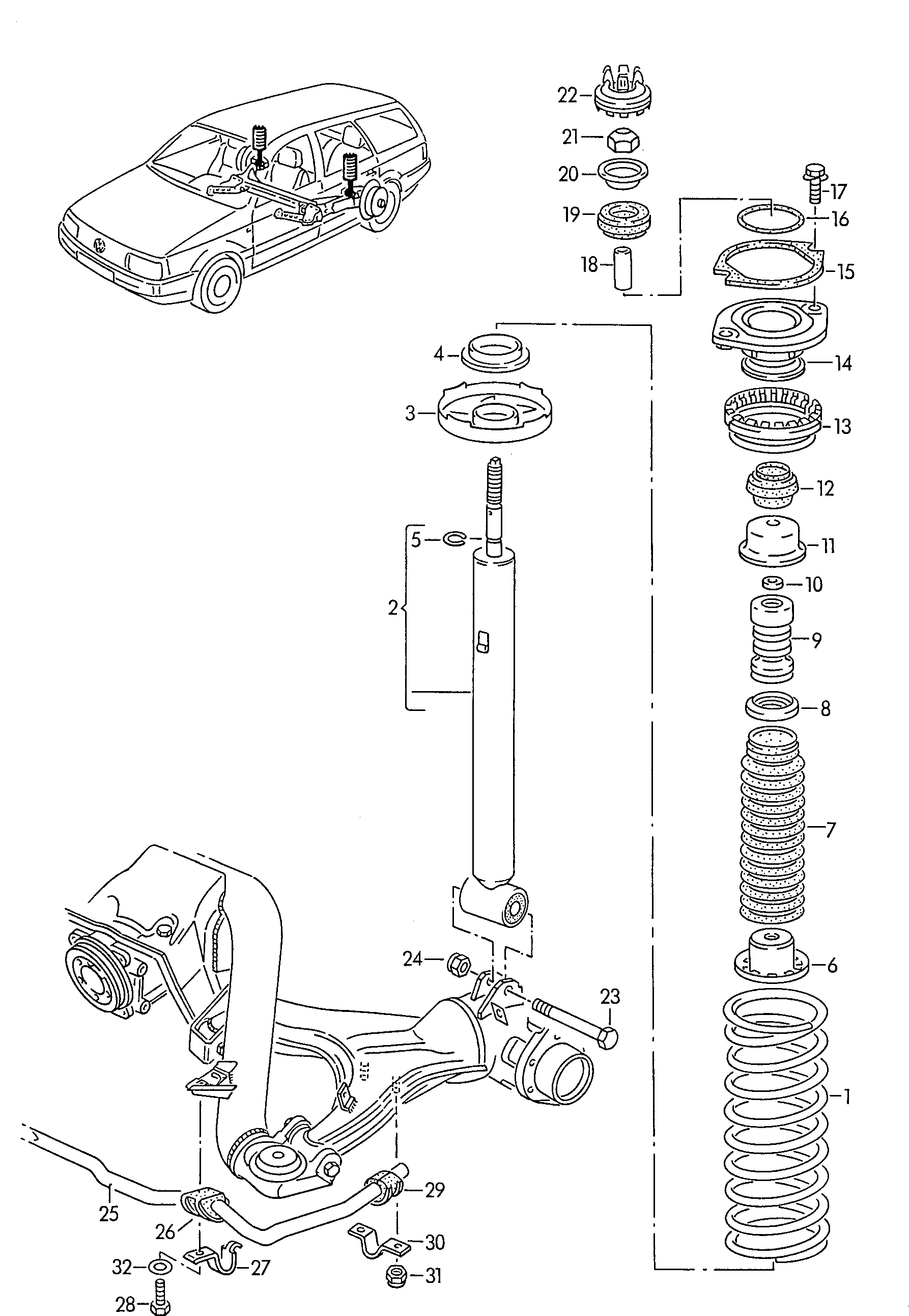 VAG 357513031K - Амортисьор vvparts.bg