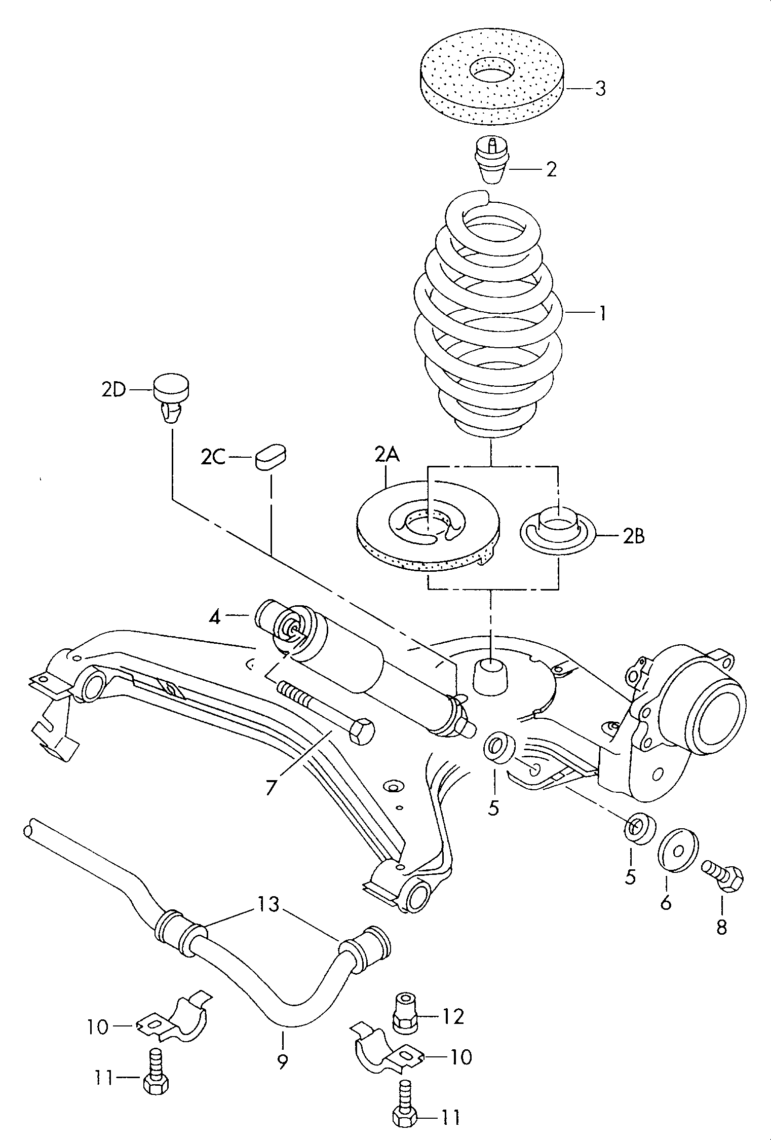 AUDI 701 513 031 P - Амортисьор vvparts.bg