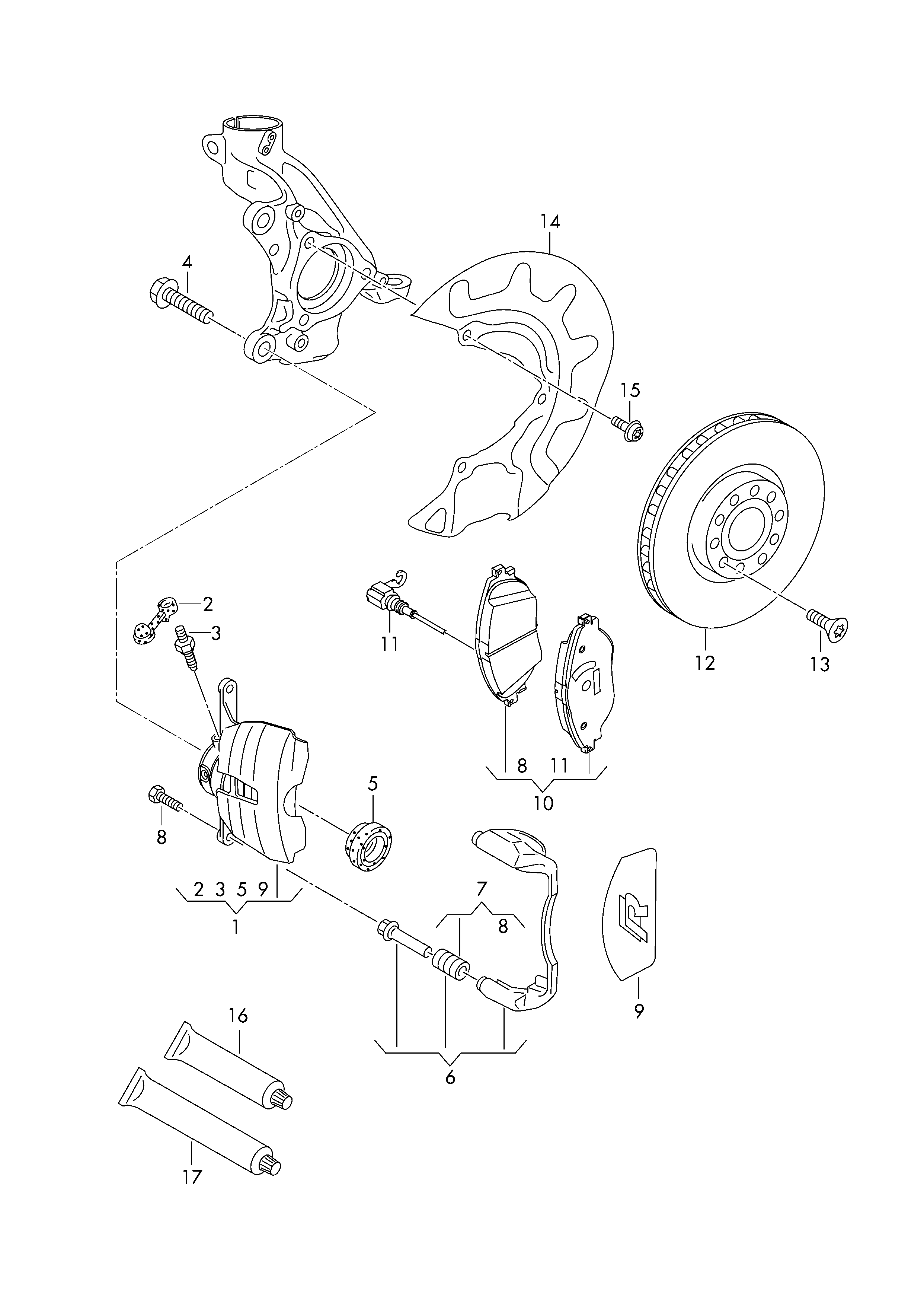 AUDI 5G0 615 123 A - Спирачен апарат vvparts.bg