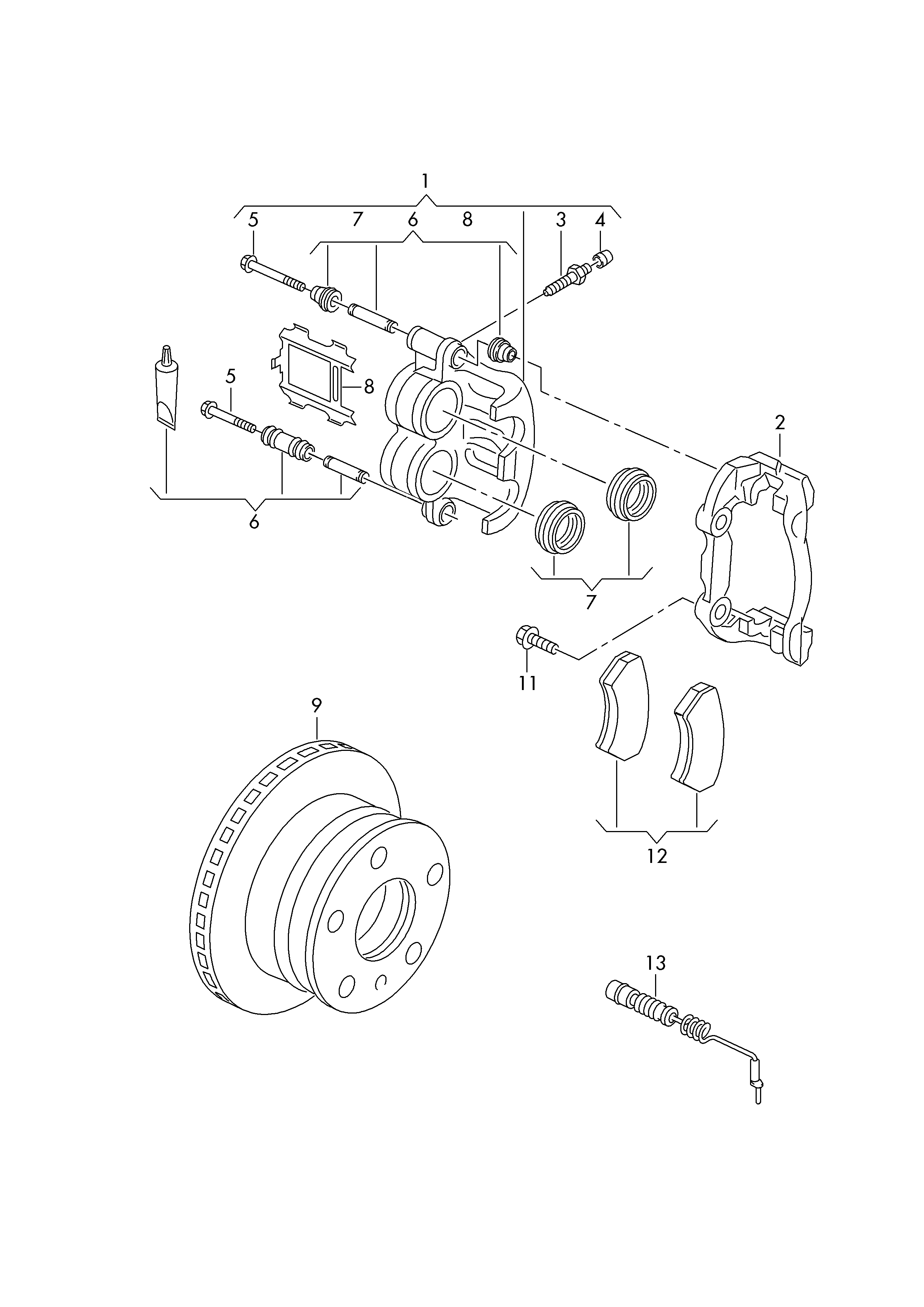 Seat 2D0 919 351 - Предупредителен контактен сензор, износване на накладките vvparts.bg