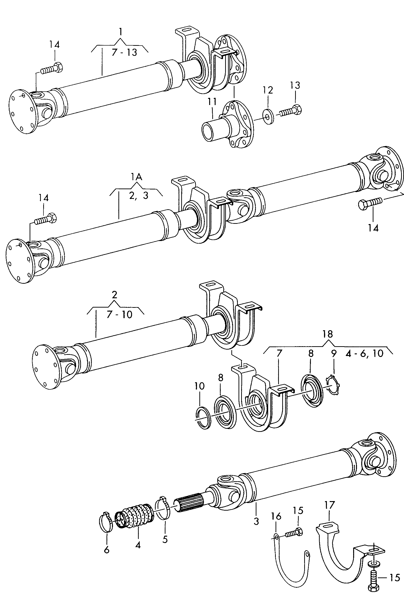 VAG 2D0 598 351 A - Опора карданен вал vvparts.bg