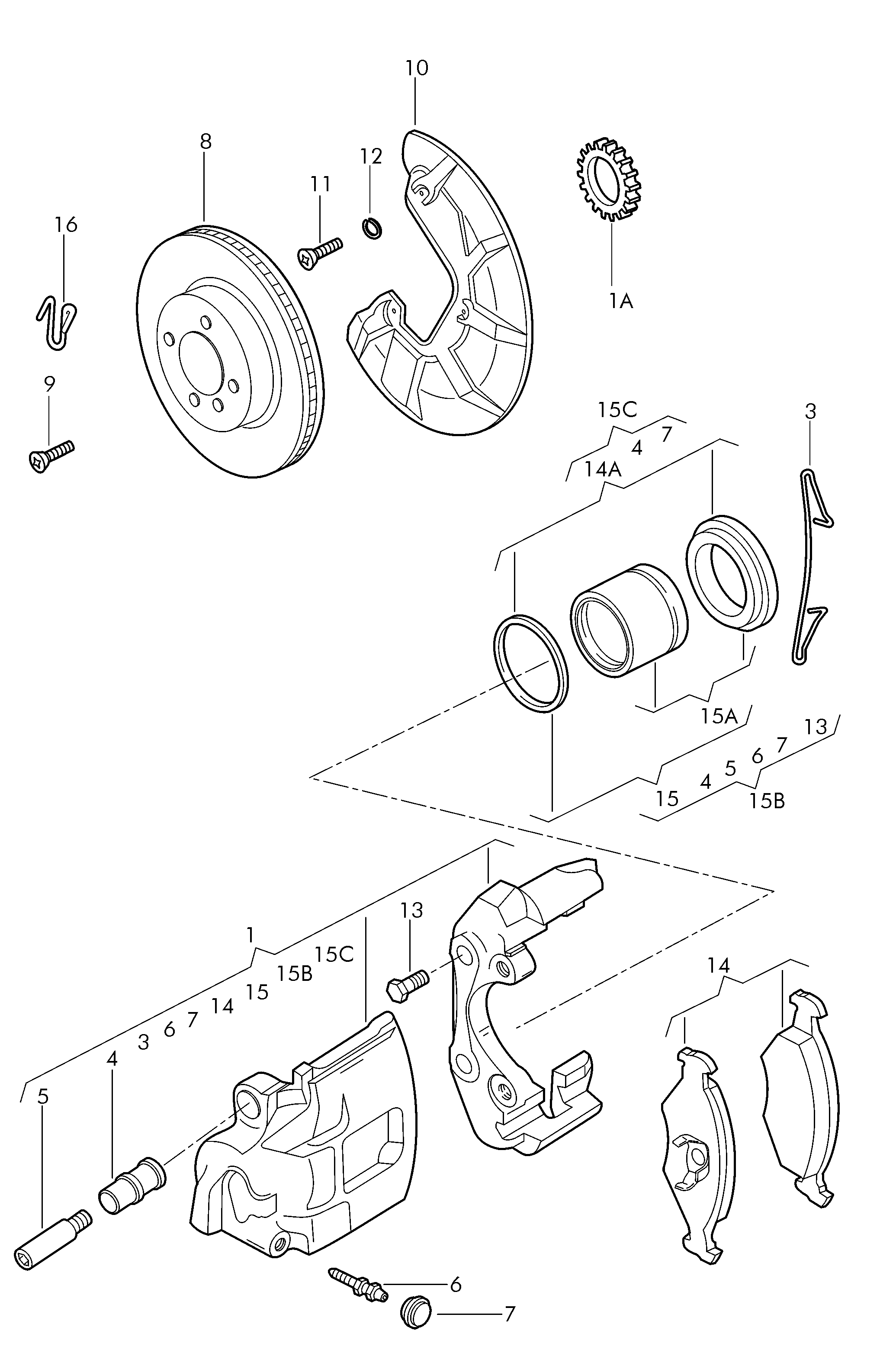 VAG 3256152891 - Спирачен диск vvparts.bg