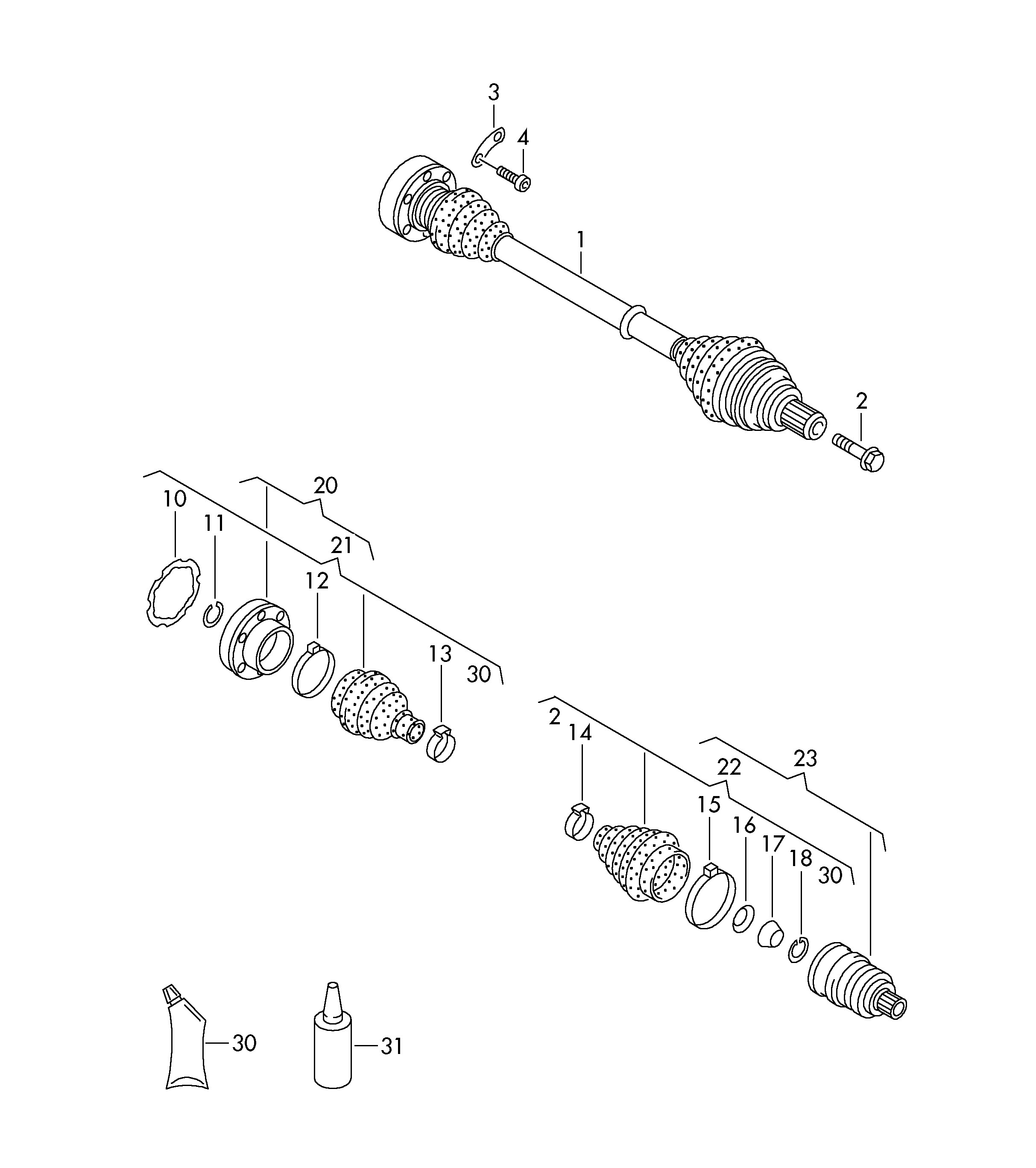 AUDI 701598201 - Маншон, полуоска vvparts.bg