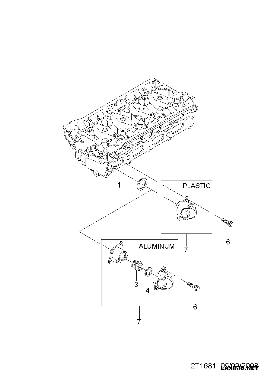 DAEWOO 96282726 - Термостат, охладителна течност vvparts.bg