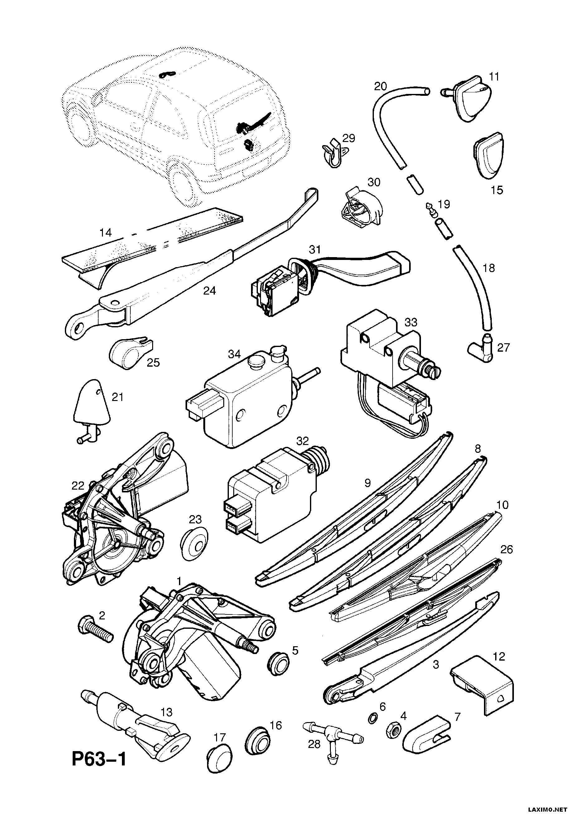 Opel 12 73 391 - Рамо на чистачка, почистване на стъклата vvparts.bg