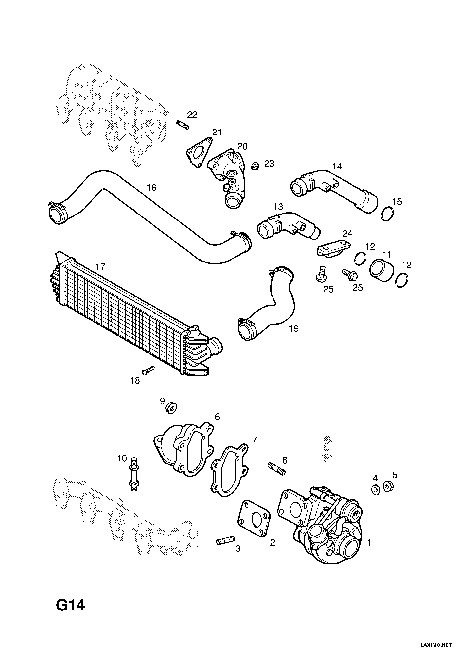 Opel 45 00 847 - Интеркулер (охладител за въздуха на турбината) vvparts.bg