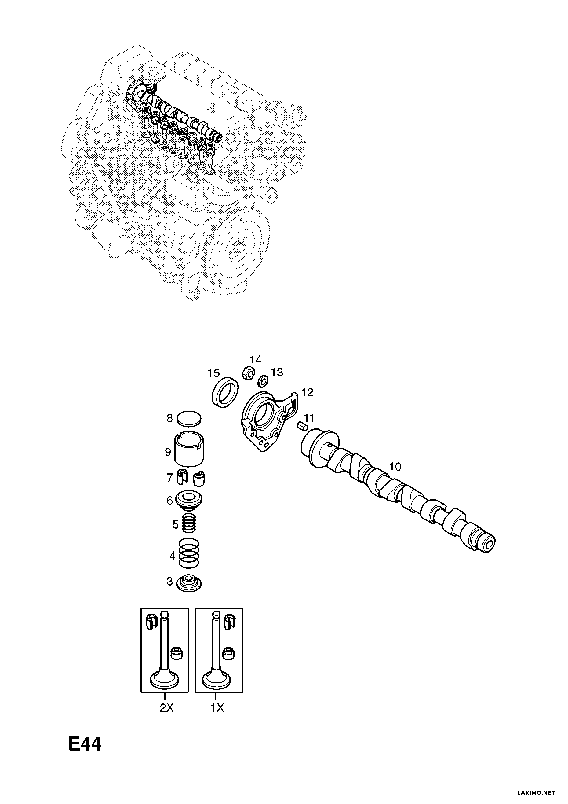 Opel 44 05 701 - Семеринг, разпределителен вал vvparts.bg