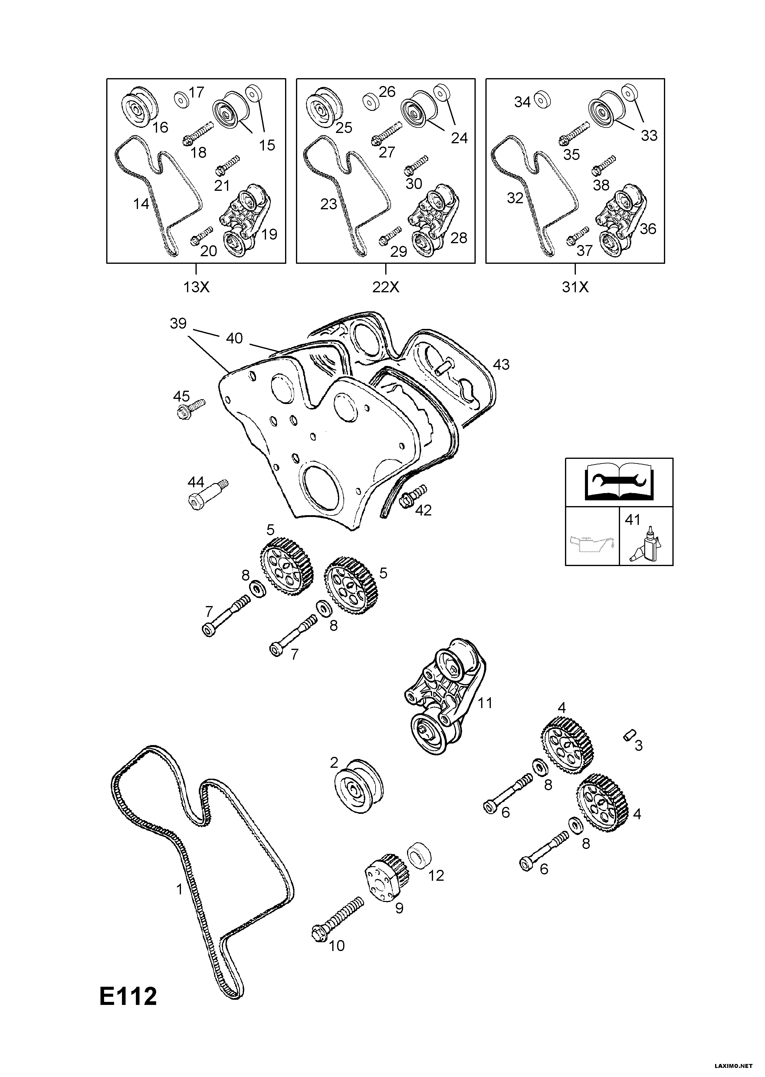 Opel 56 36 417 - Ремъчен обтегач, ангренаж vvparts.bg