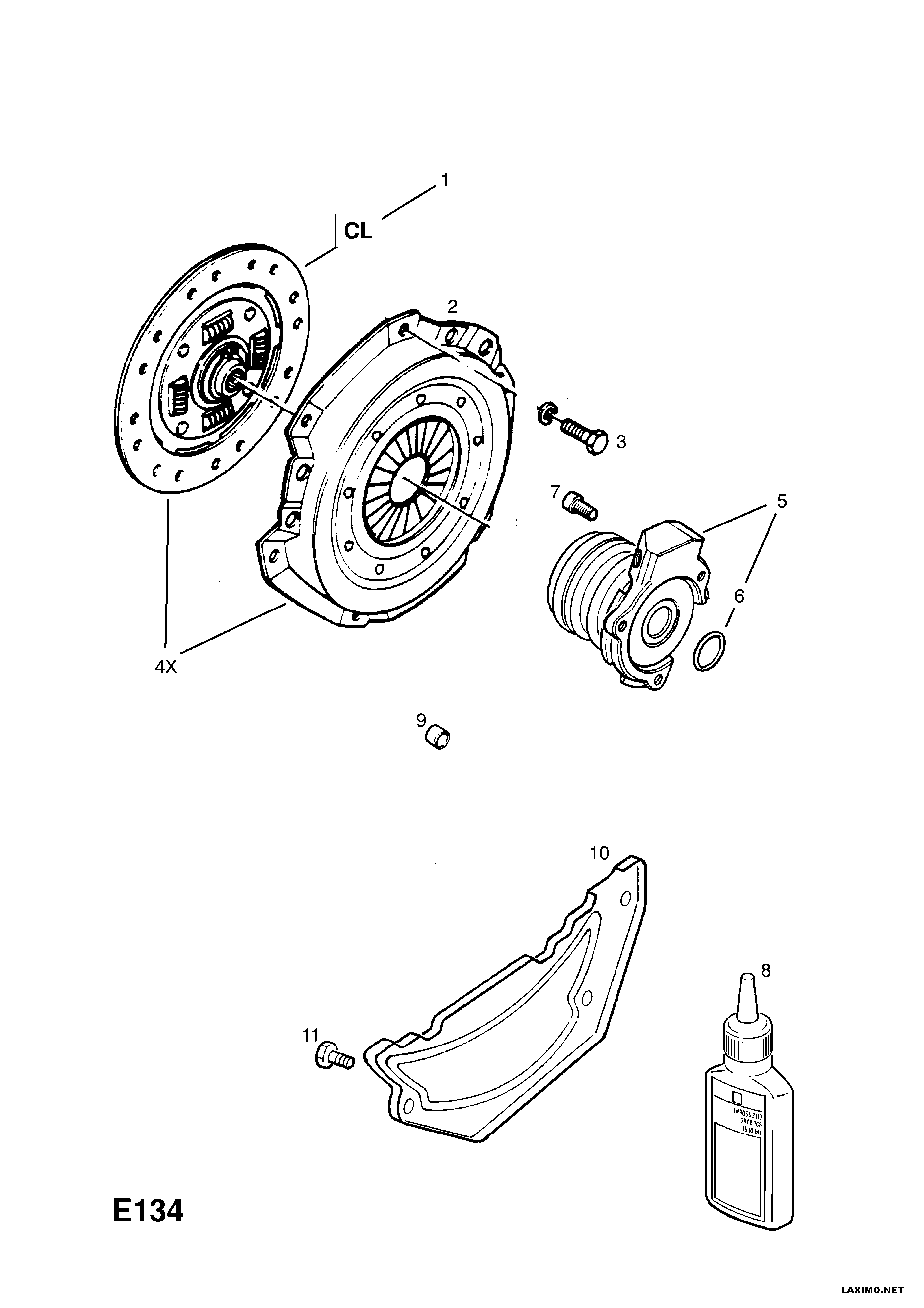 Vauxhall 16 06 154 - Комплект съединител vvparts.bg